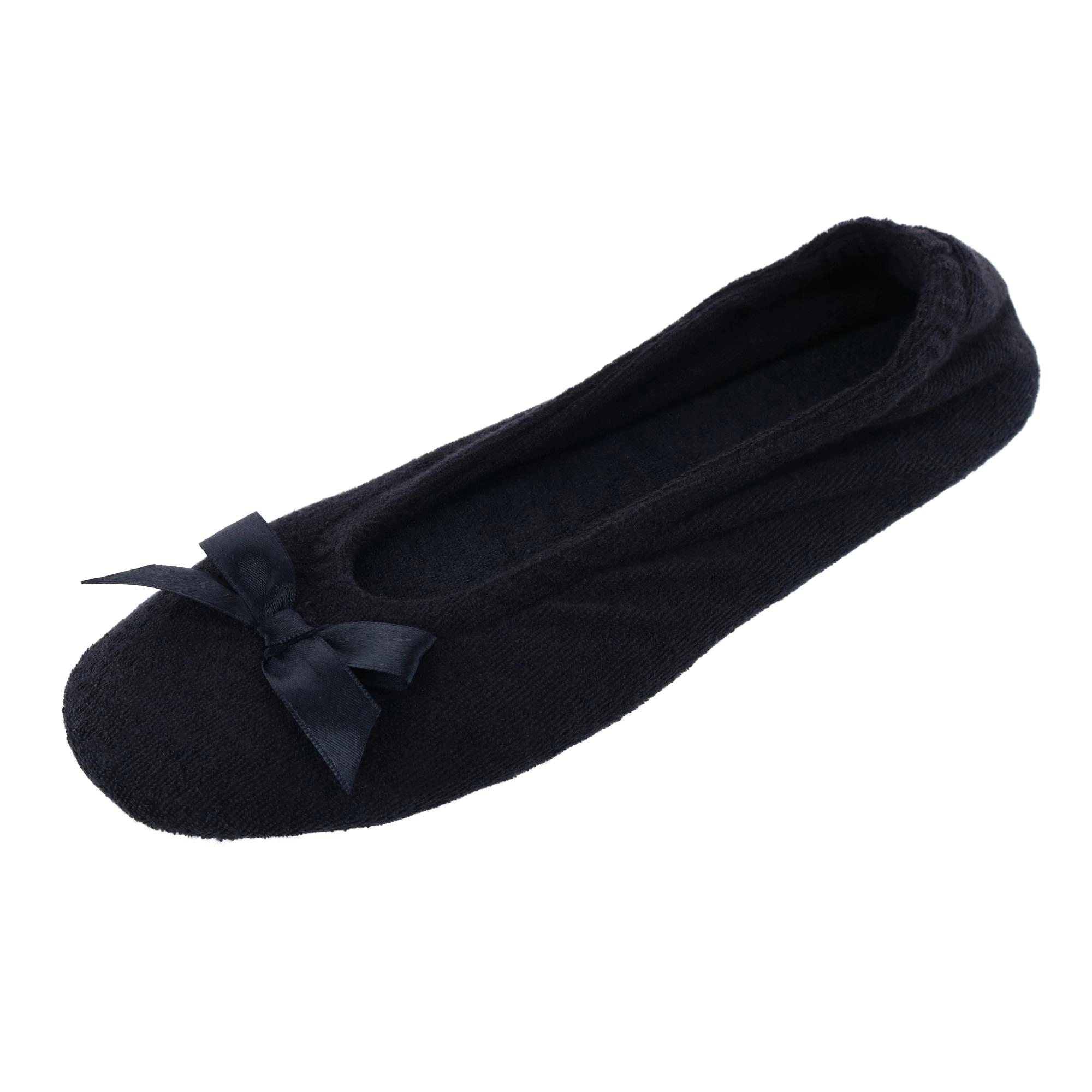 CTM Women's Terry Ballerina Slipper House Shoe