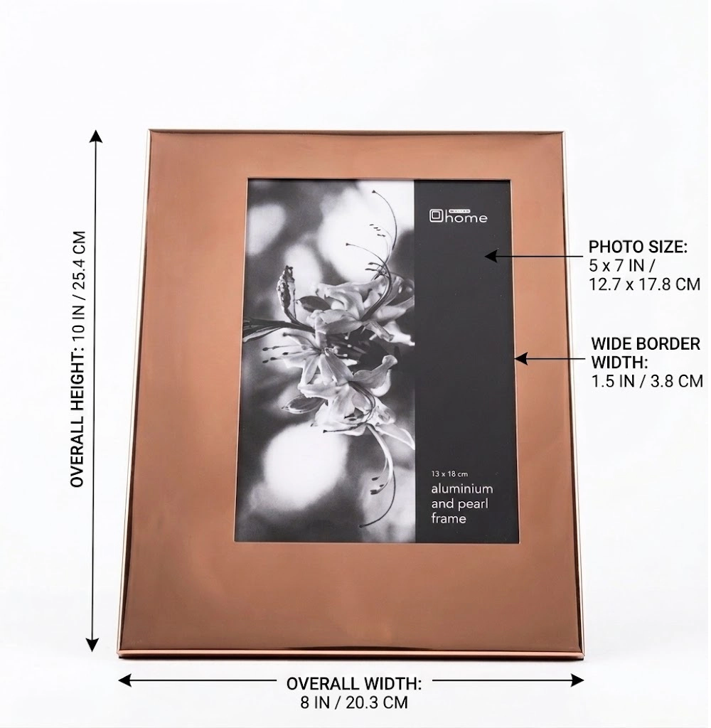 Jiallo Copper Finish Off-Center Photo Frame - 4x6 Inch
