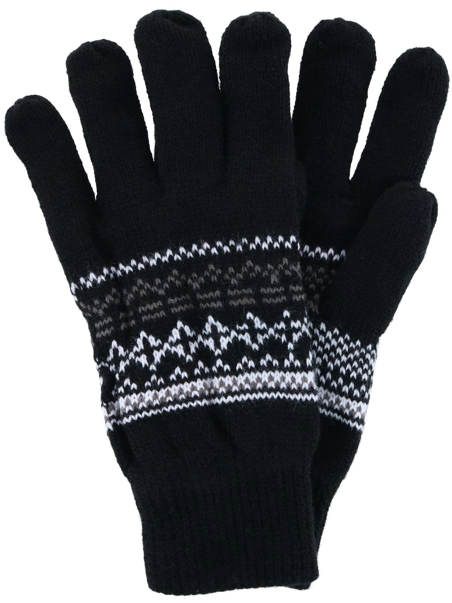 CTM® Men's Knit Winter Pattern Glove