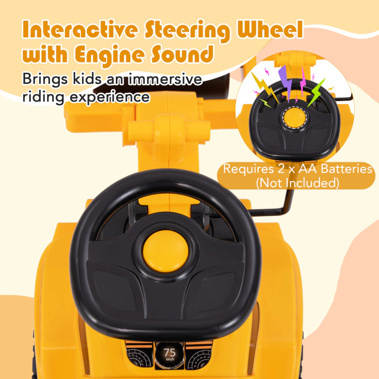 Hivvago Toddler Ride on Car with Adjustable Roller and Under-Seat Storage