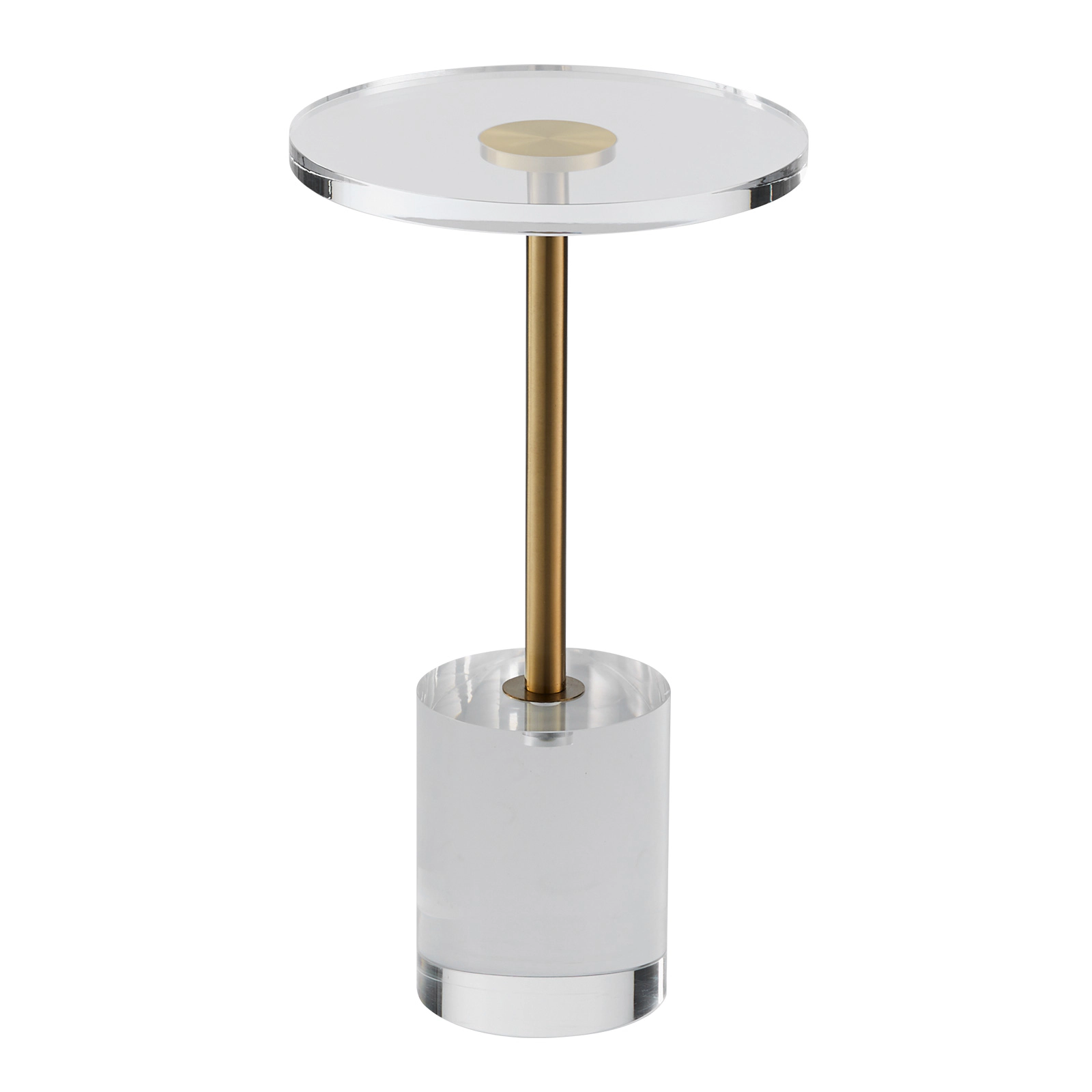 HONGGE Acrylic Table Acrylic End Table Clear Acrylic Side Table for Drink Food Snack used in Living Room Bedroom and