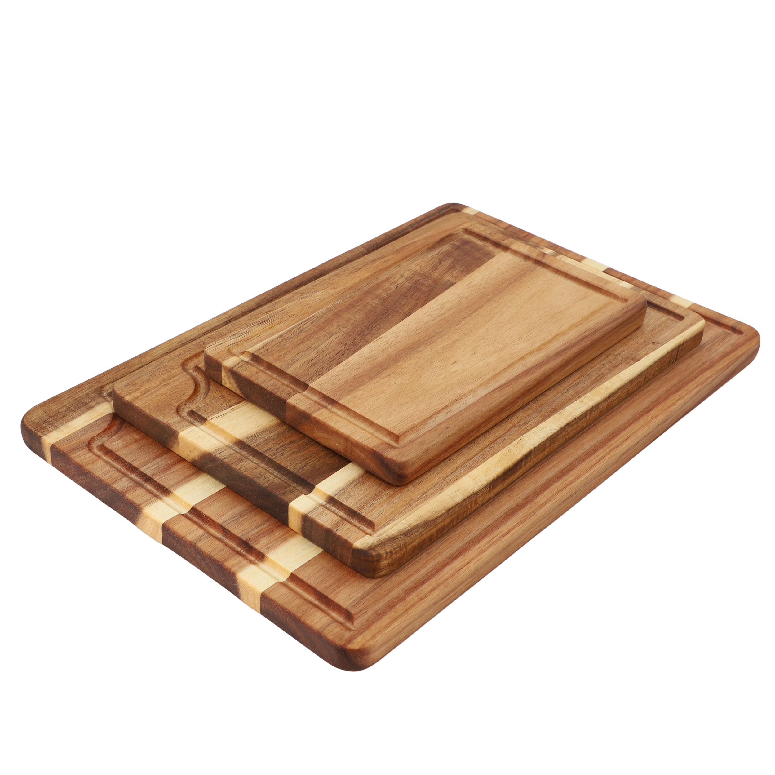 MegaChef 3 Piece Acacia Wood Cutting Board Set