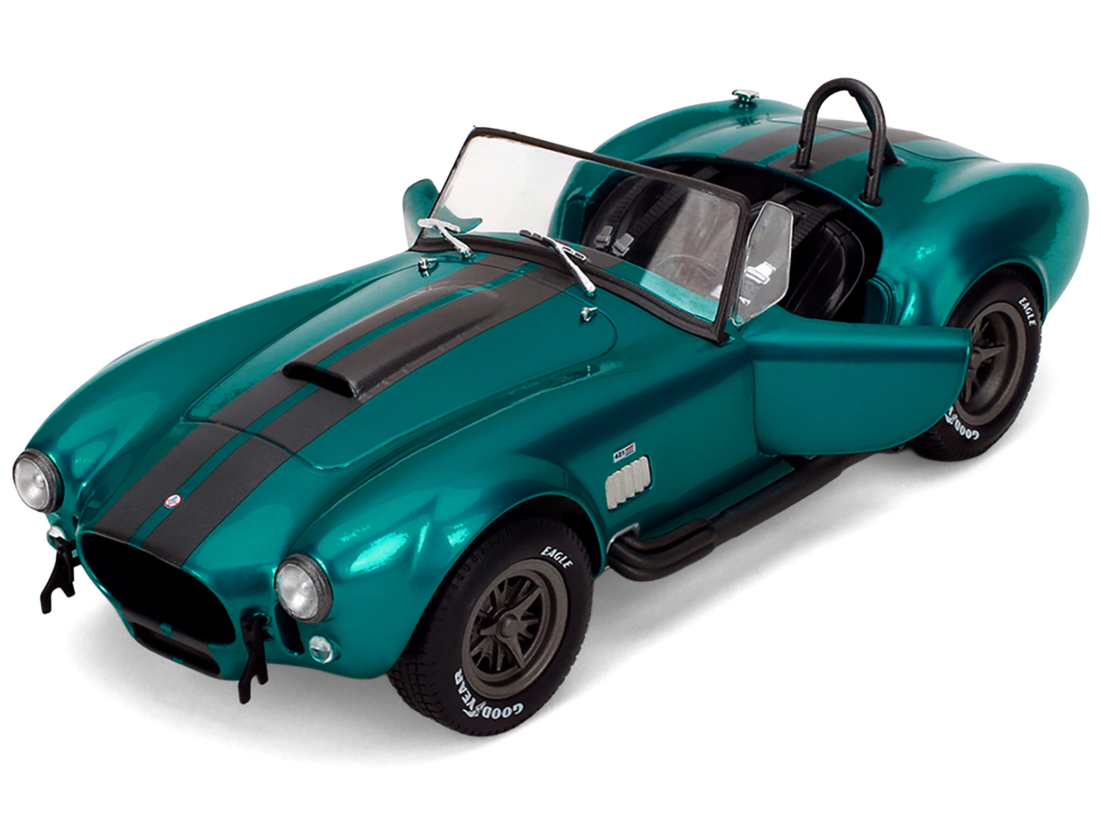 Jada Shelby Cobra 427 MKII Teal Metallic with Gray Stripes "Pink Slips" Series 1/18 Diecast Model Car by Jada