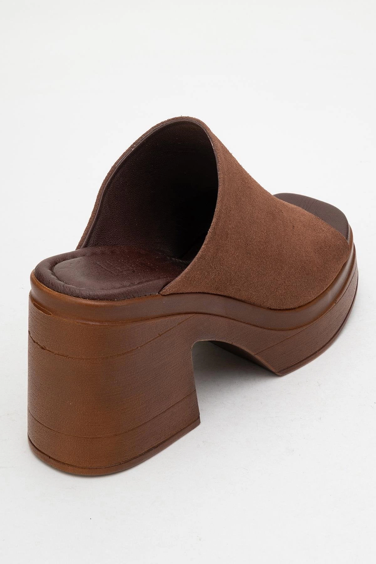 Forever & Always Womens Nola Leather Platform Mules