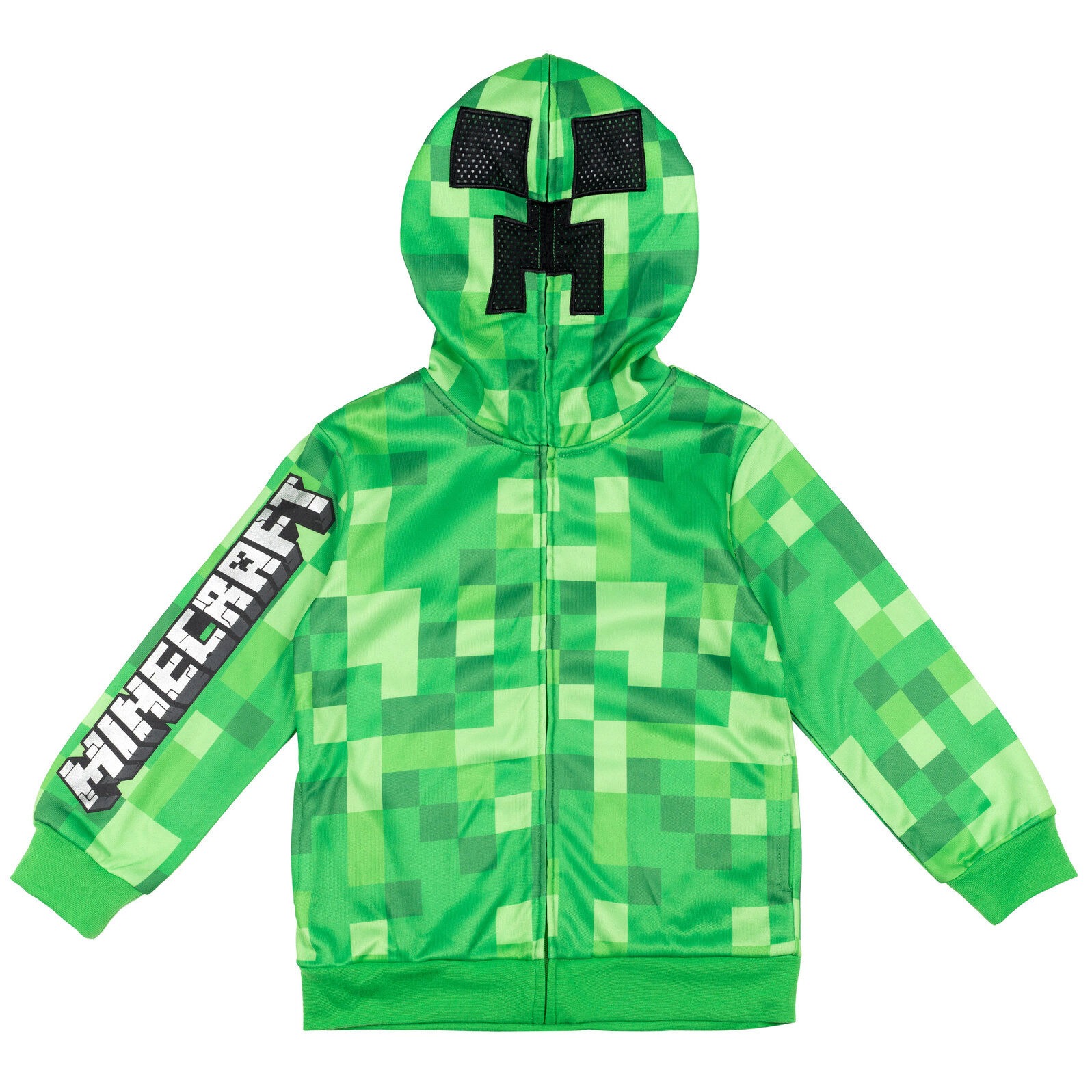 Minecraft Cosplay Fleece Zip-Up Hoodie