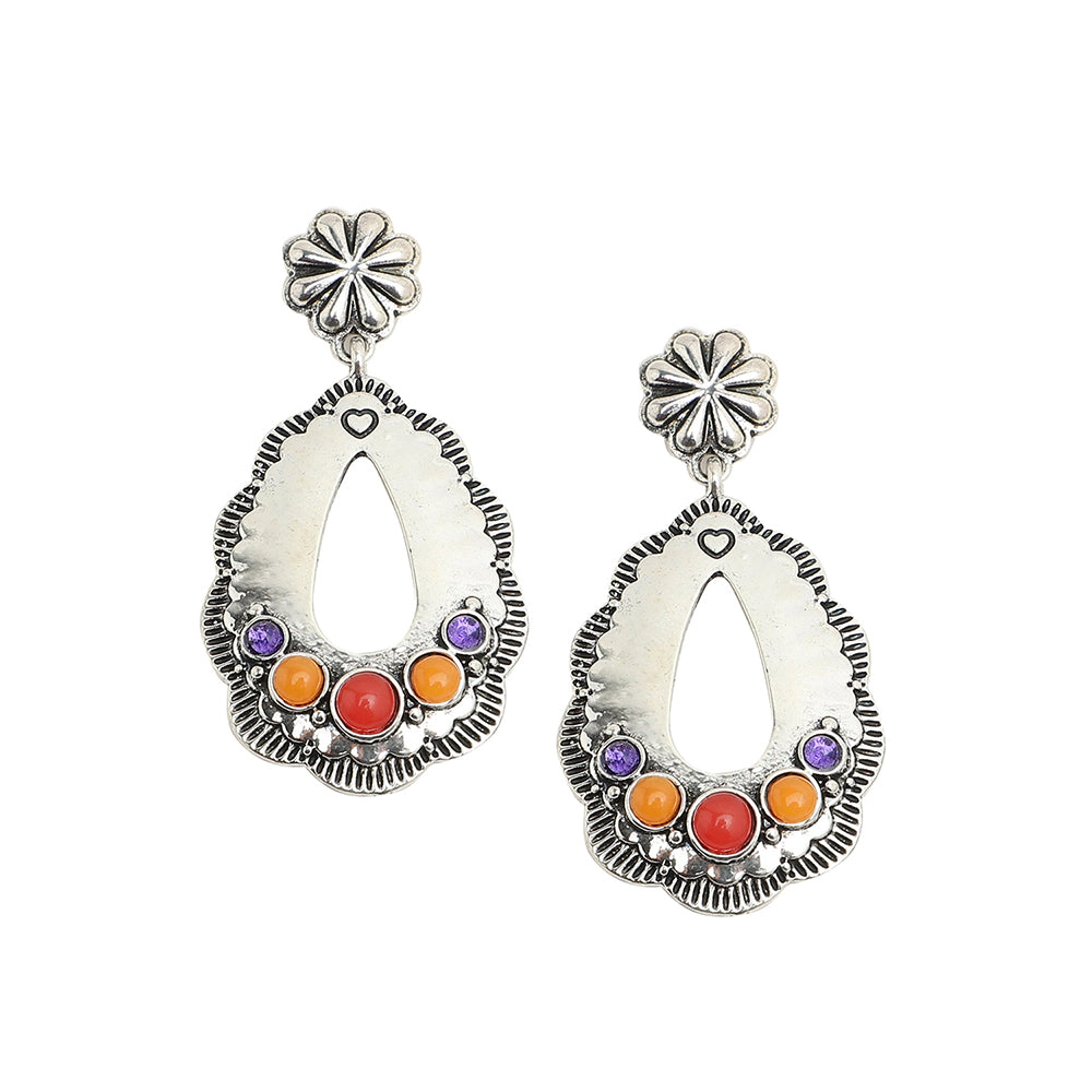 SOHI Women's Floral Drop Earrings