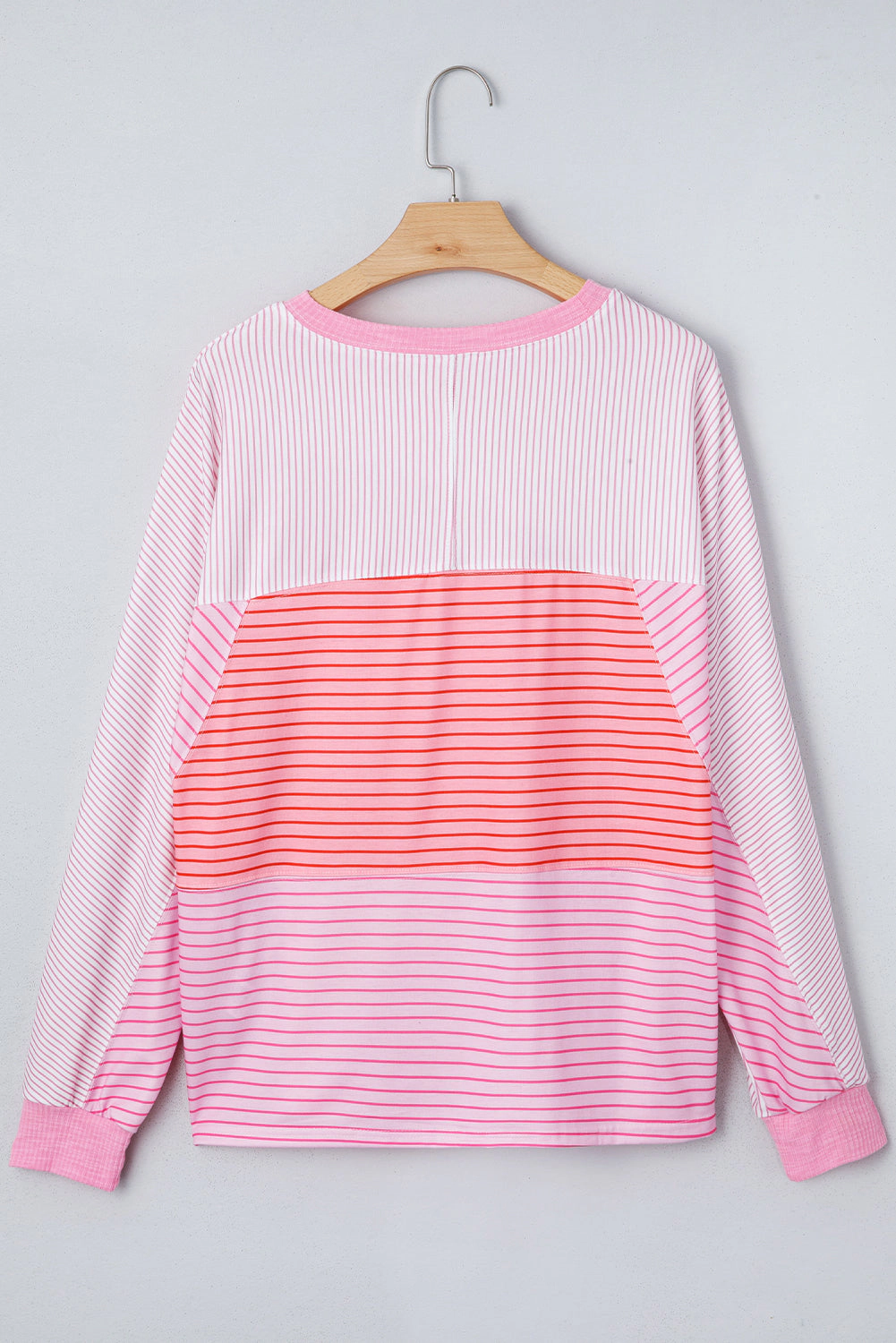 Threaded Pear Women's Alondra Exposed Seam Casual Long Sleeve Top
