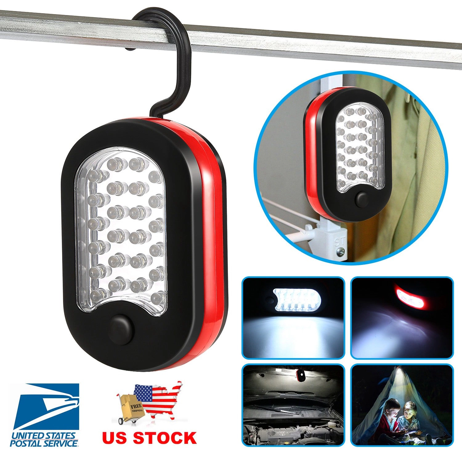 GBruno 27-LED Magnetic Work Light With Hook