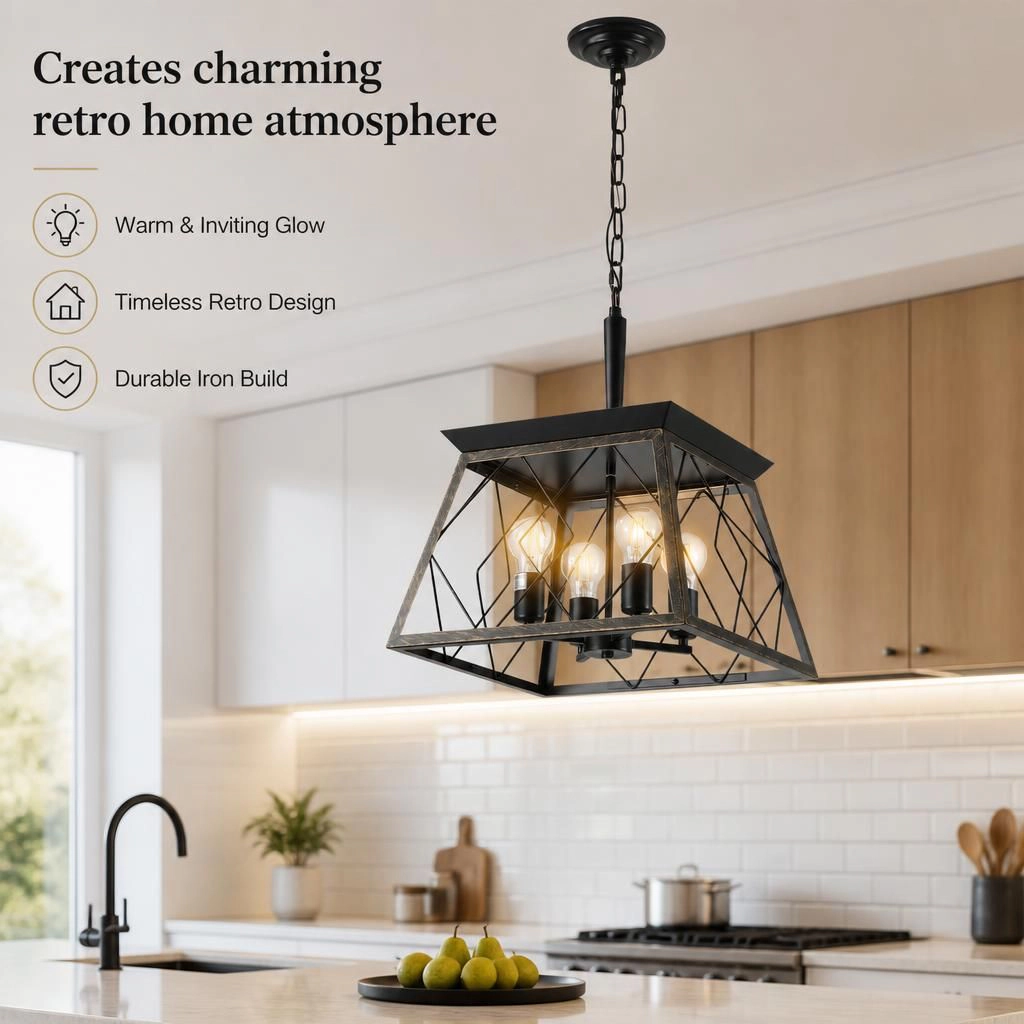 ELEMENT ACE Modern Round Iron Frame Table Lamp
