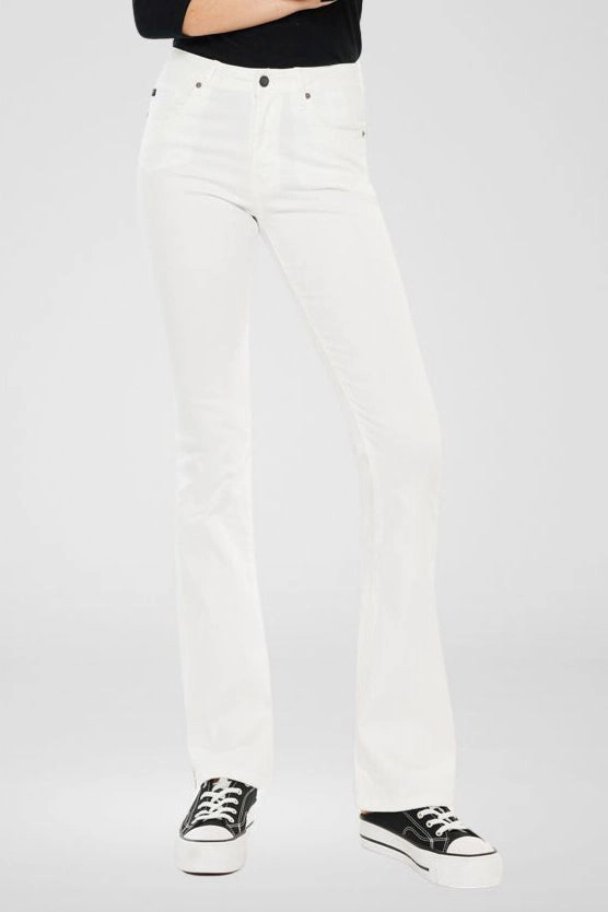 KanCan Women's Essentials High Rise Bootcut Jeans Vanilla