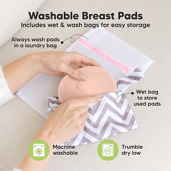 KeaBabies 14-Pack Comfy Nursing Pads, Postpartum Breastfeeding Pads