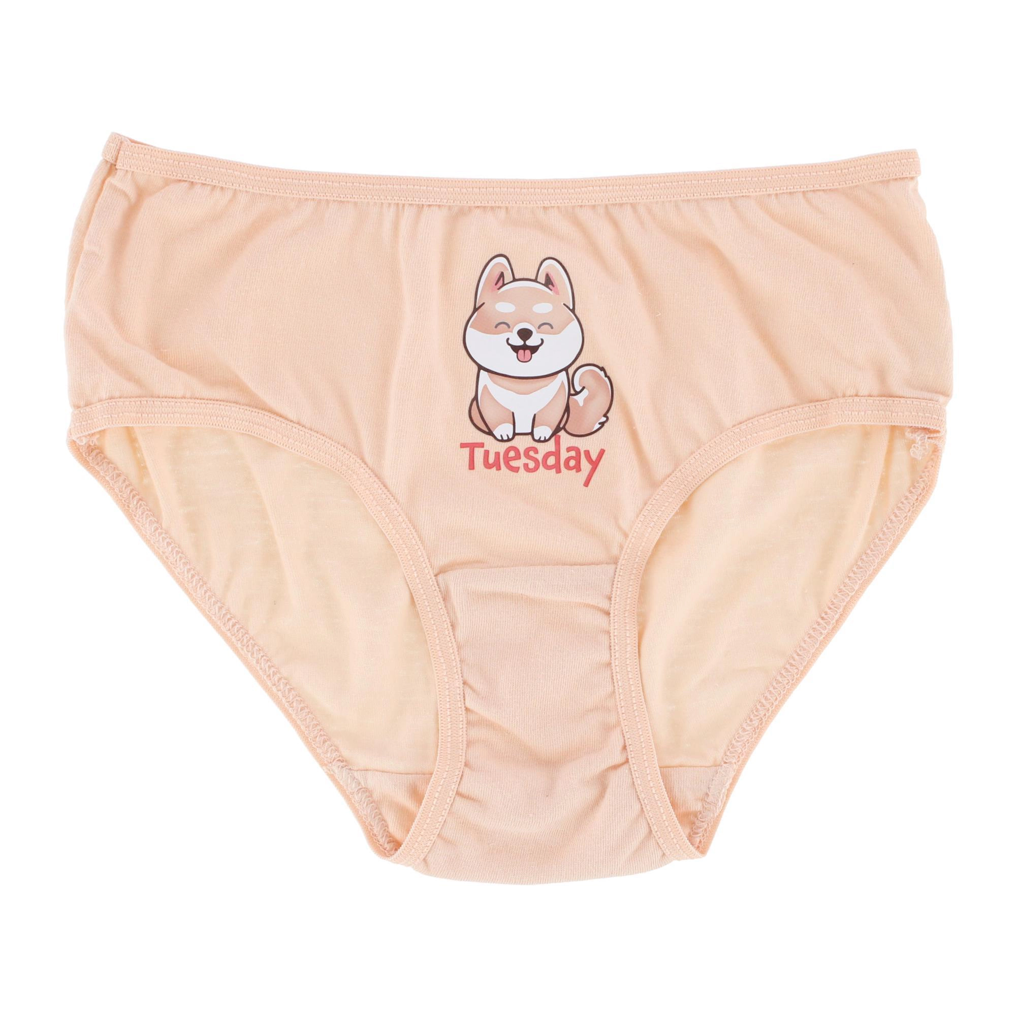 Mamia Girl's Cotton Animal Days of the Week Bikini Panty (6 Pack)