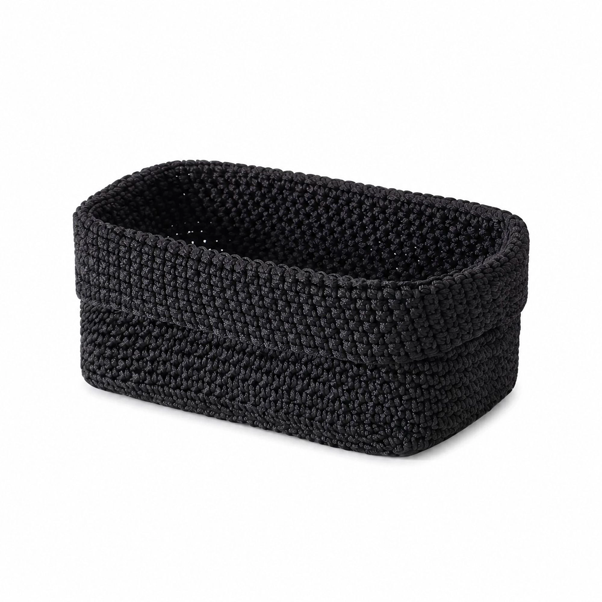 Alilang Unisex Rectangular Woven Storage Basket Foldover Rim Desktop Organizer Bin