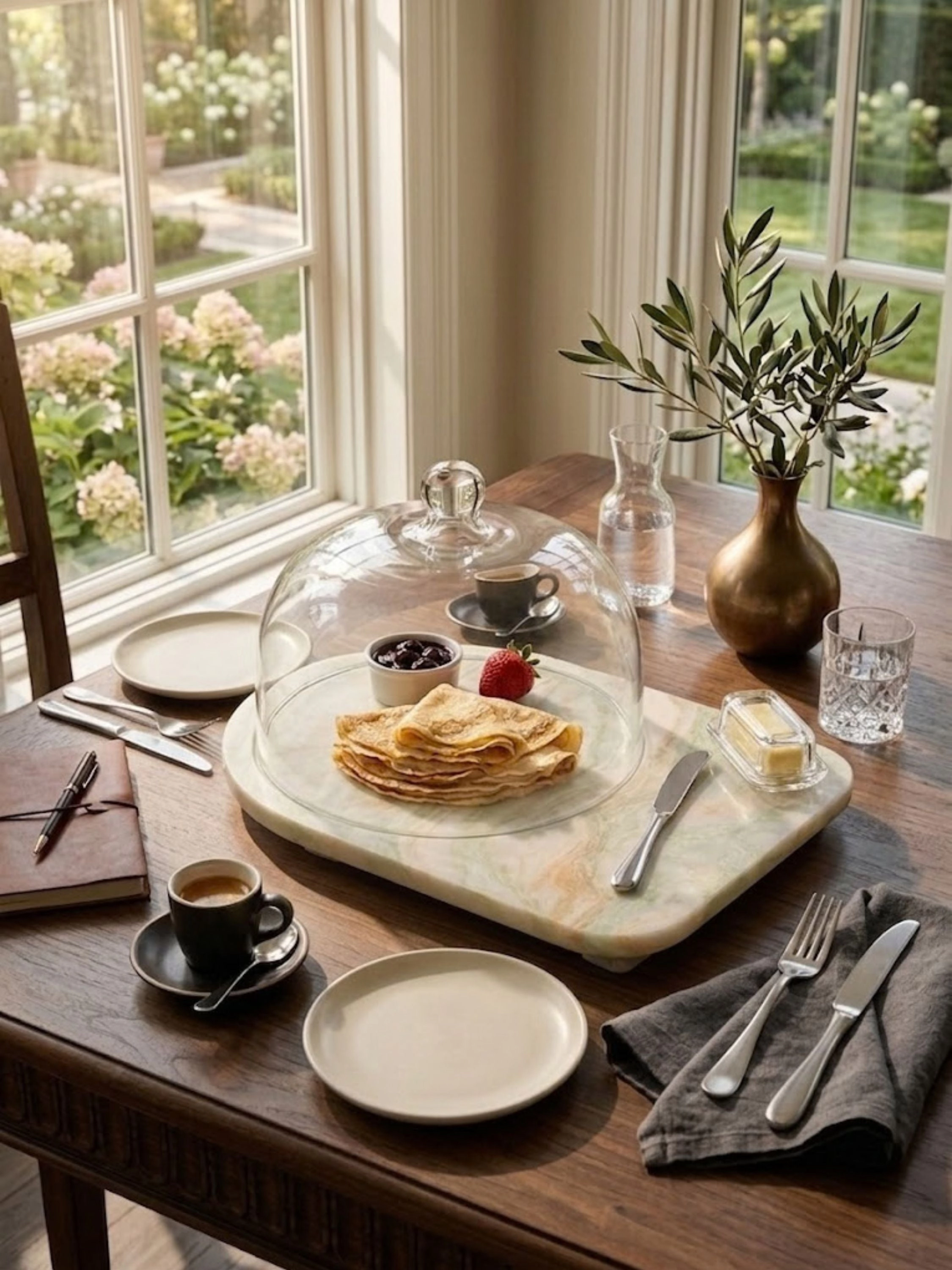 GAURI KOHLI Moonlight Serving Board with Cloche