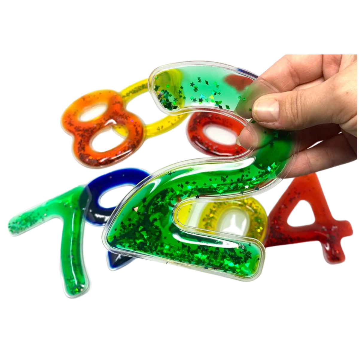 Playlearn Unisex Squishy Gel Numbers Fidget Toy