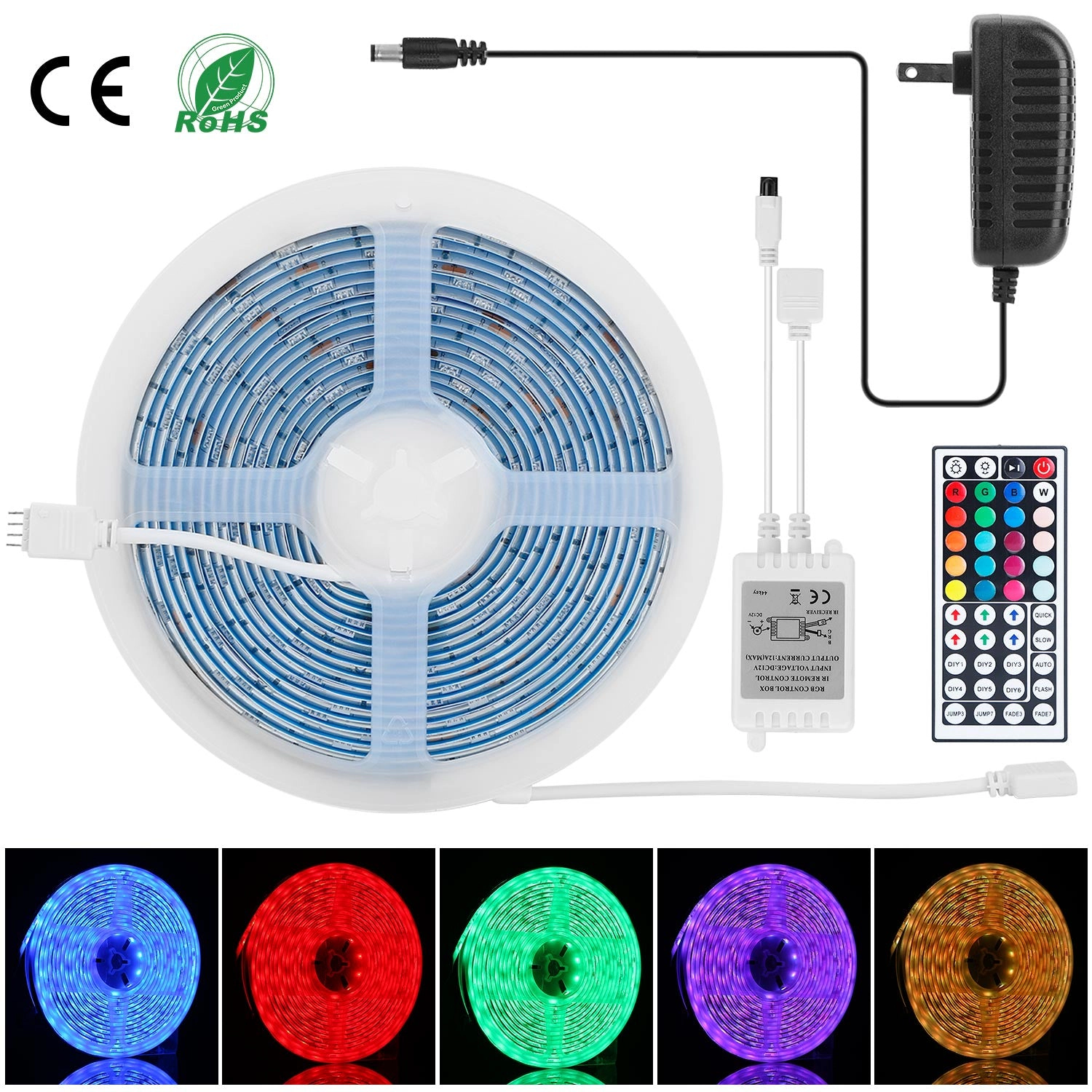 GBruno Waterproof RGB LED Strip Lights 16.4FT