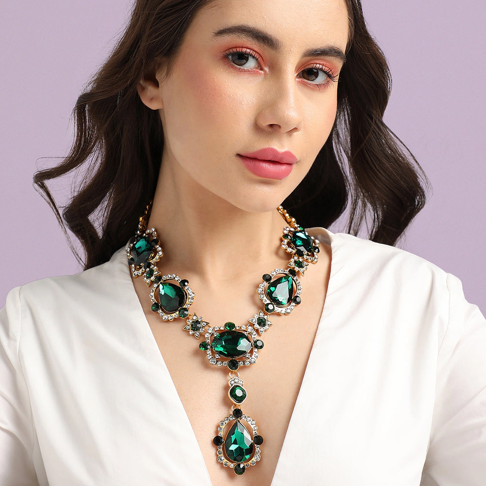 SOHI Women's Party Stone Statement Necklace
