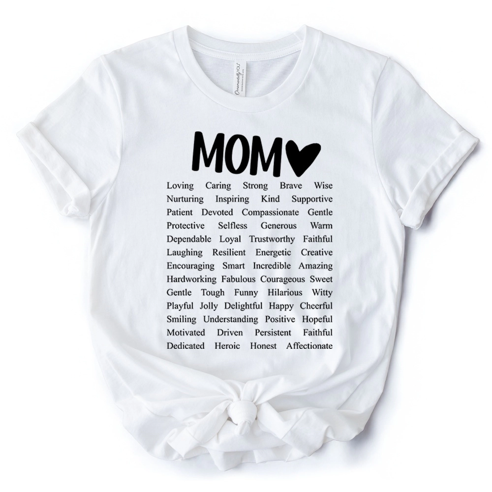 OrnamentallyYou Womens Words That Define Mom T-Shirt