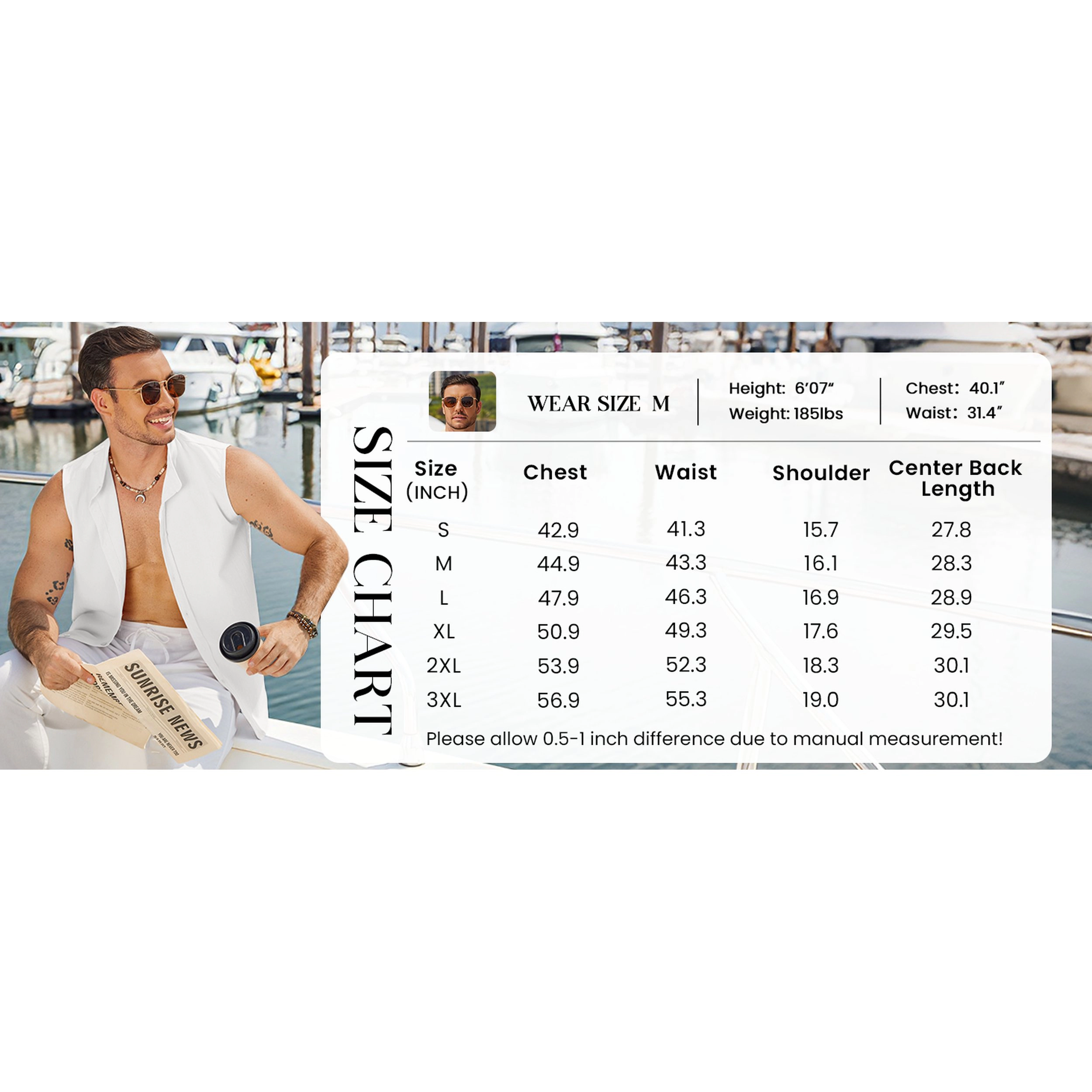 COOFANDY Men's Regular Fit Sleeveless Mock Neck Button Front Shirt