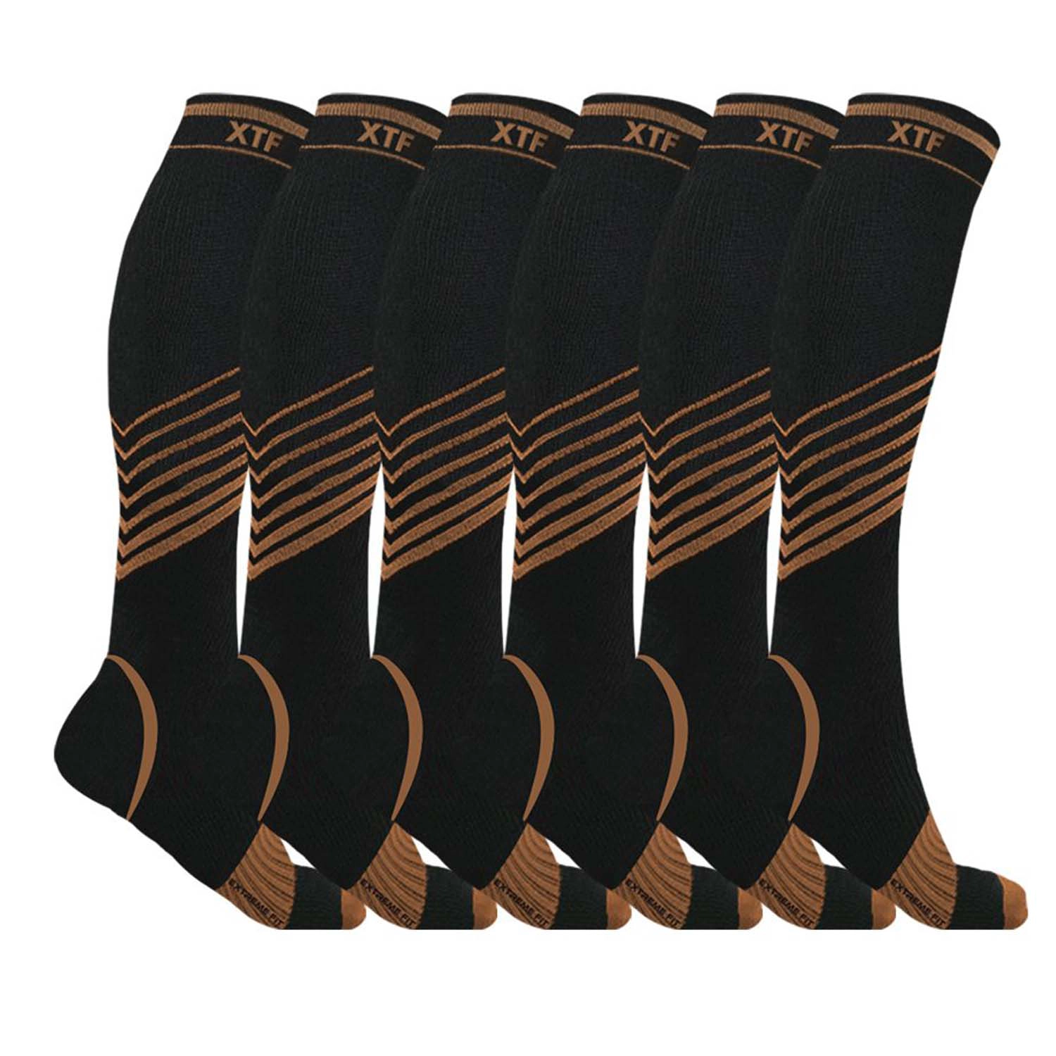 Extreme Fit Copper Compression Socks - Knee High For Running