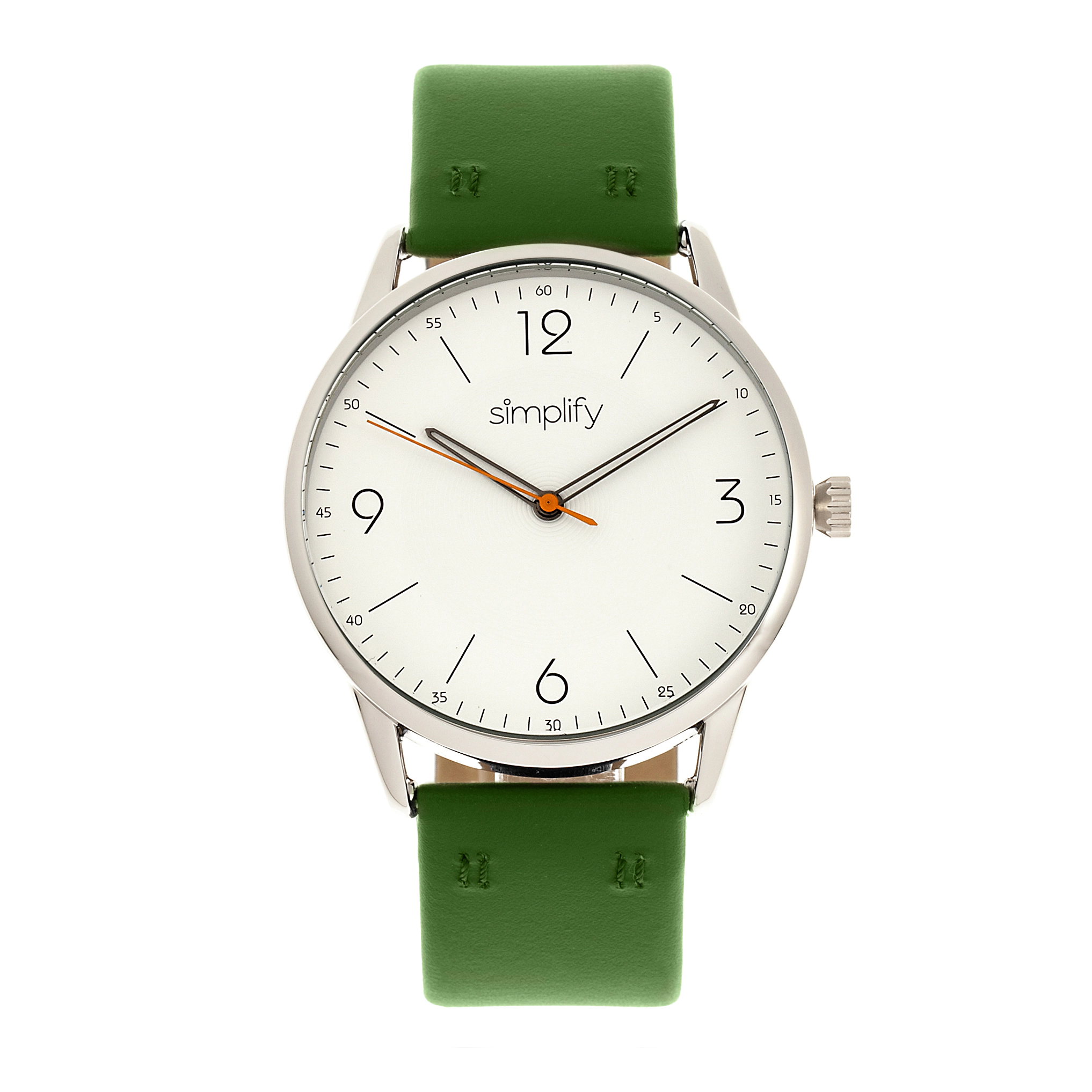 Simplify The 6300 Leather-Band Watch