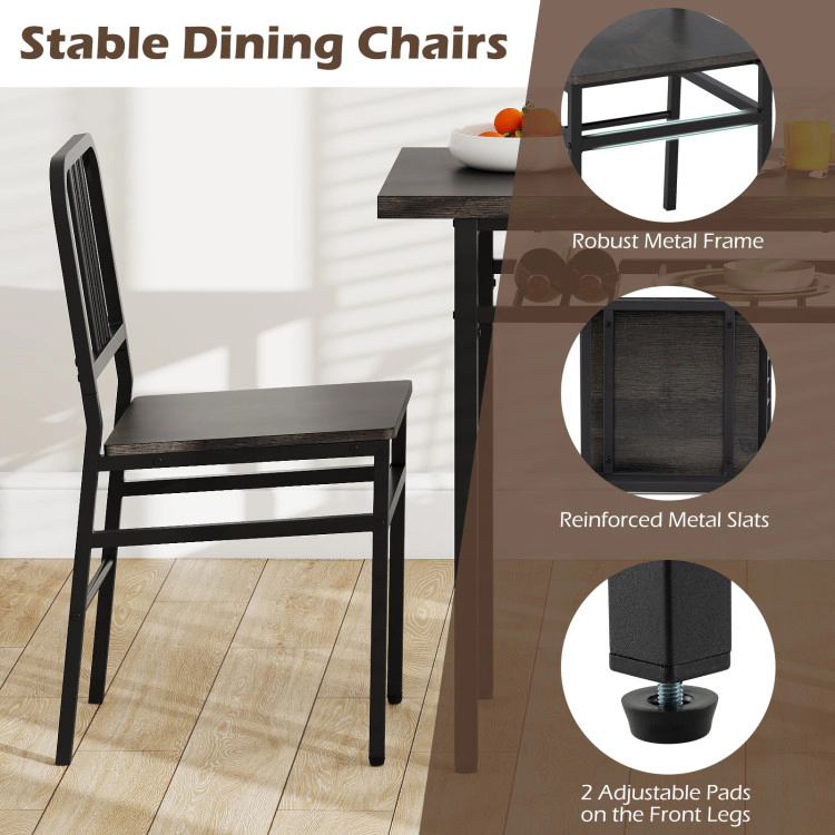 Hivvago 3-Piece Dining Table Set With Rectangular Kitchen And 2 Chairs