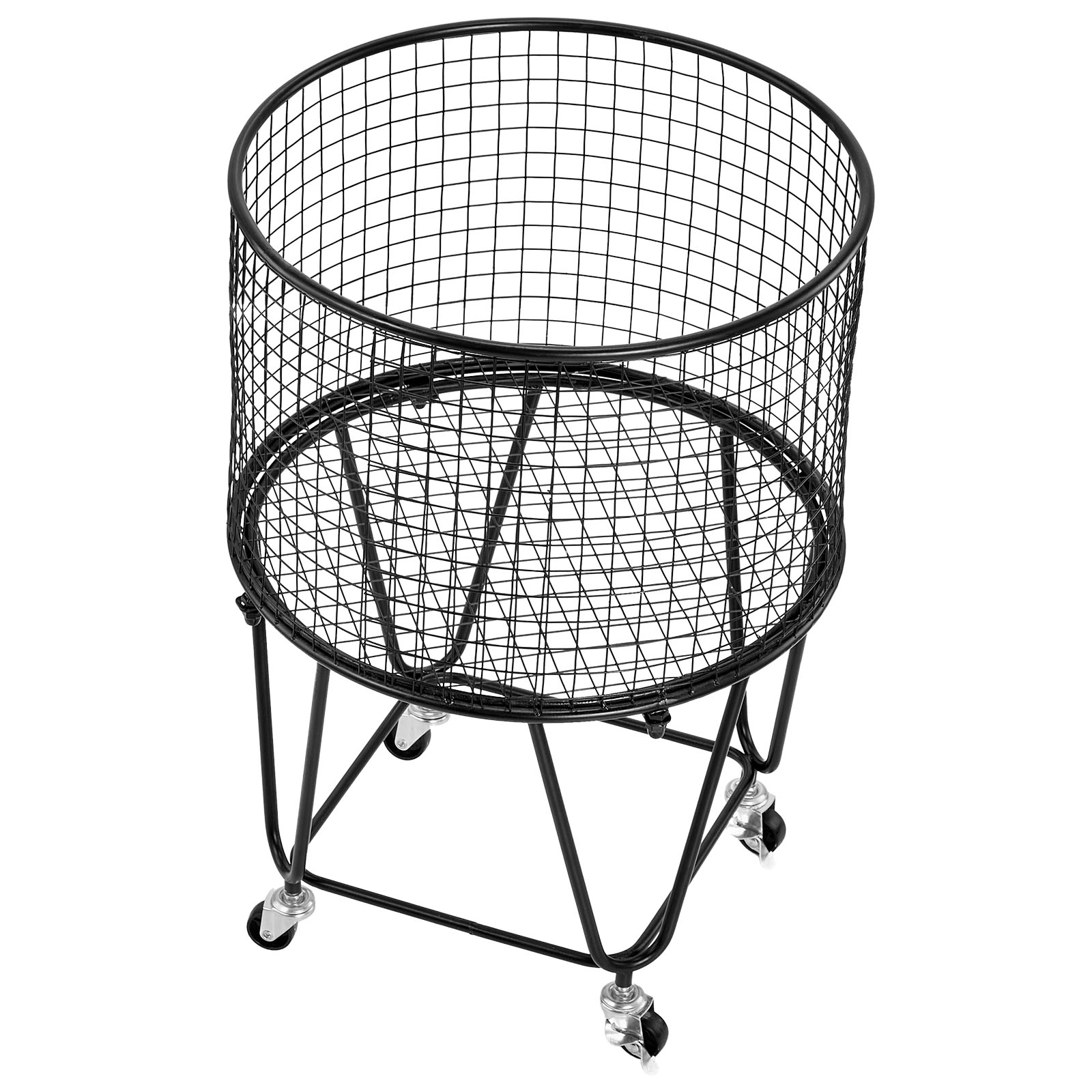 HONGGE Heavy Duty Laundry Cart with Swivel Wheels, Large Load Capacity Shopping Basket for Grocery Camping Luggage