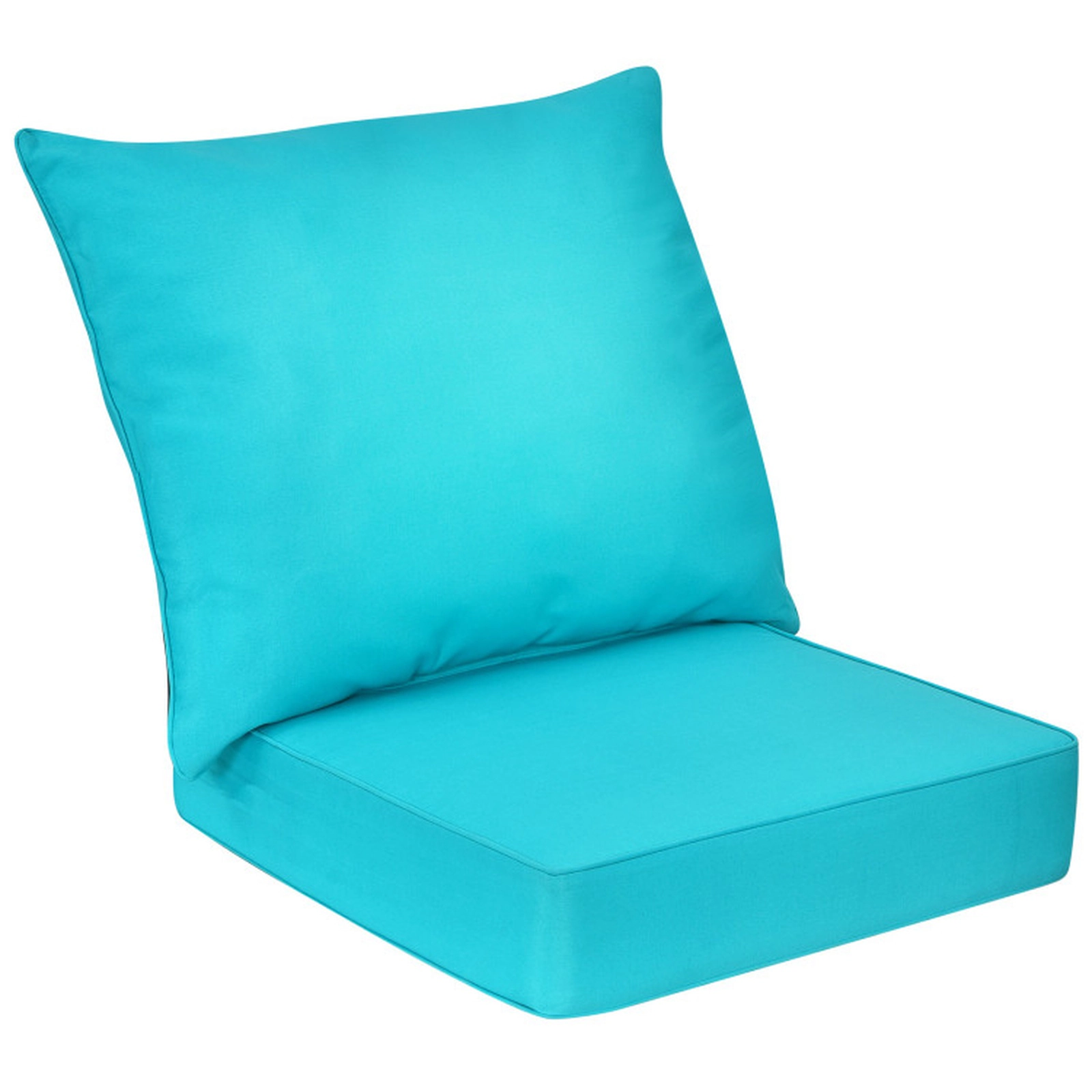 SUGIFT Deep Seat Chair Cushion Pads Set with Rope Belts for Indoor and Outdoor Turquoise