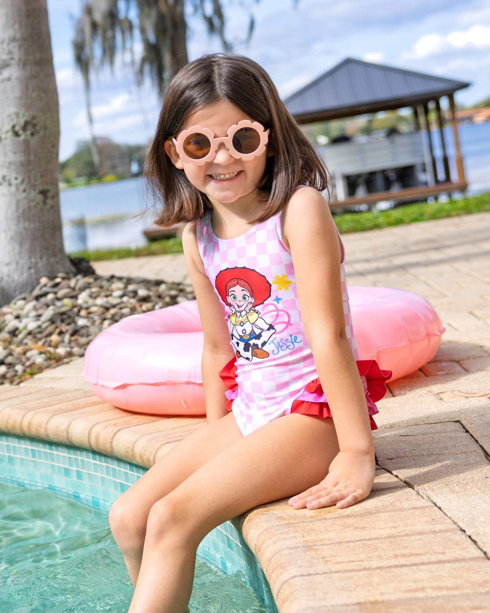 Disney Girls' Sleeveless One Piece Bathing Suit