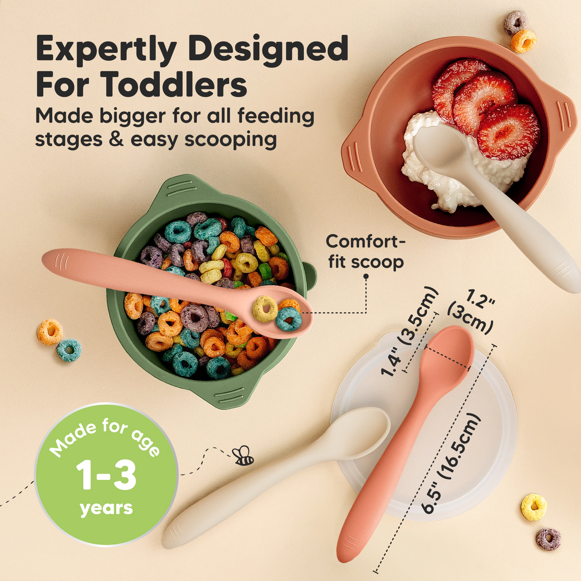 KeaBabies 6-Pack Prep Baby Spoons