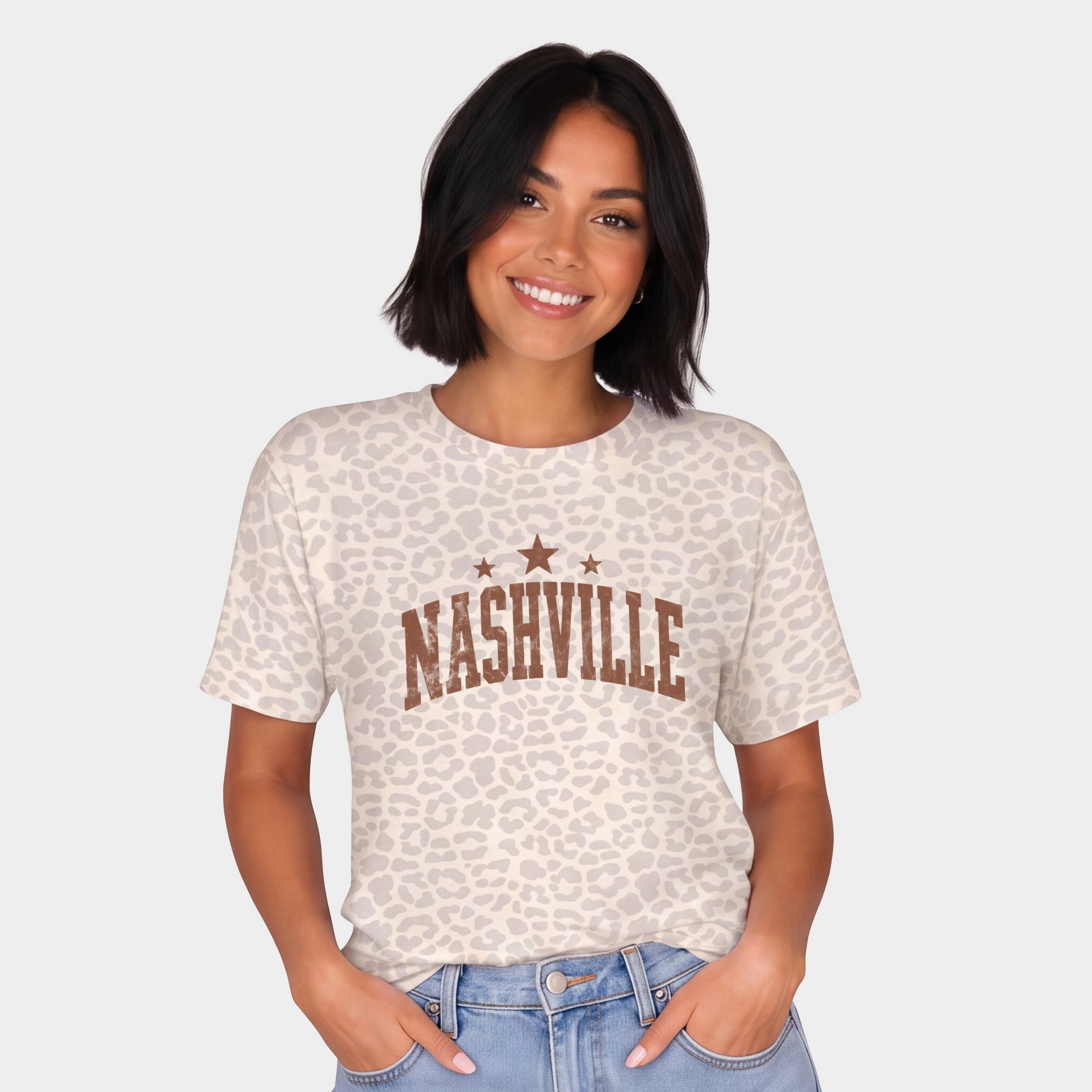 Simply Sage Market - Women's Leopard Print Tee Nashville Varsity Stars