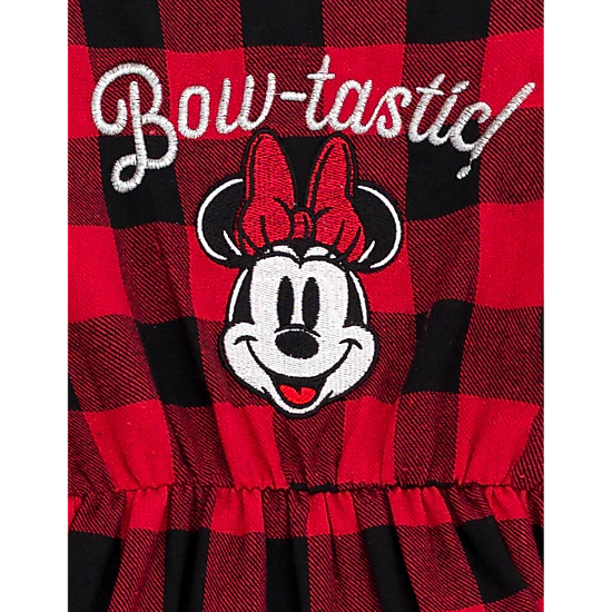 Disney Minnie Mouse Girls' Holiday Long Sleeve Dress