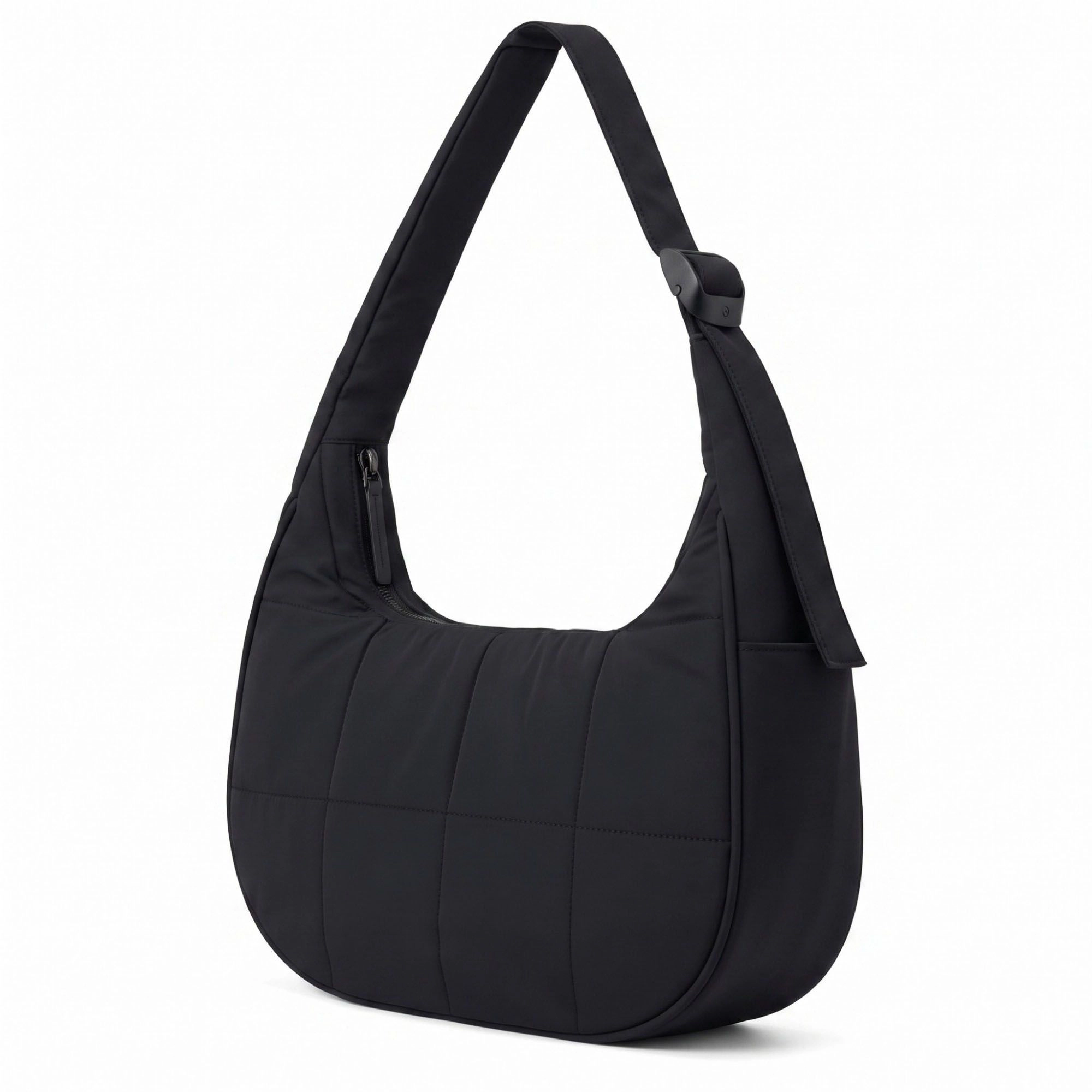Alilang Women's Quilted Hobo Shoulder Bag with Adjustable Strap and Side Pockets 10x4x6.5in