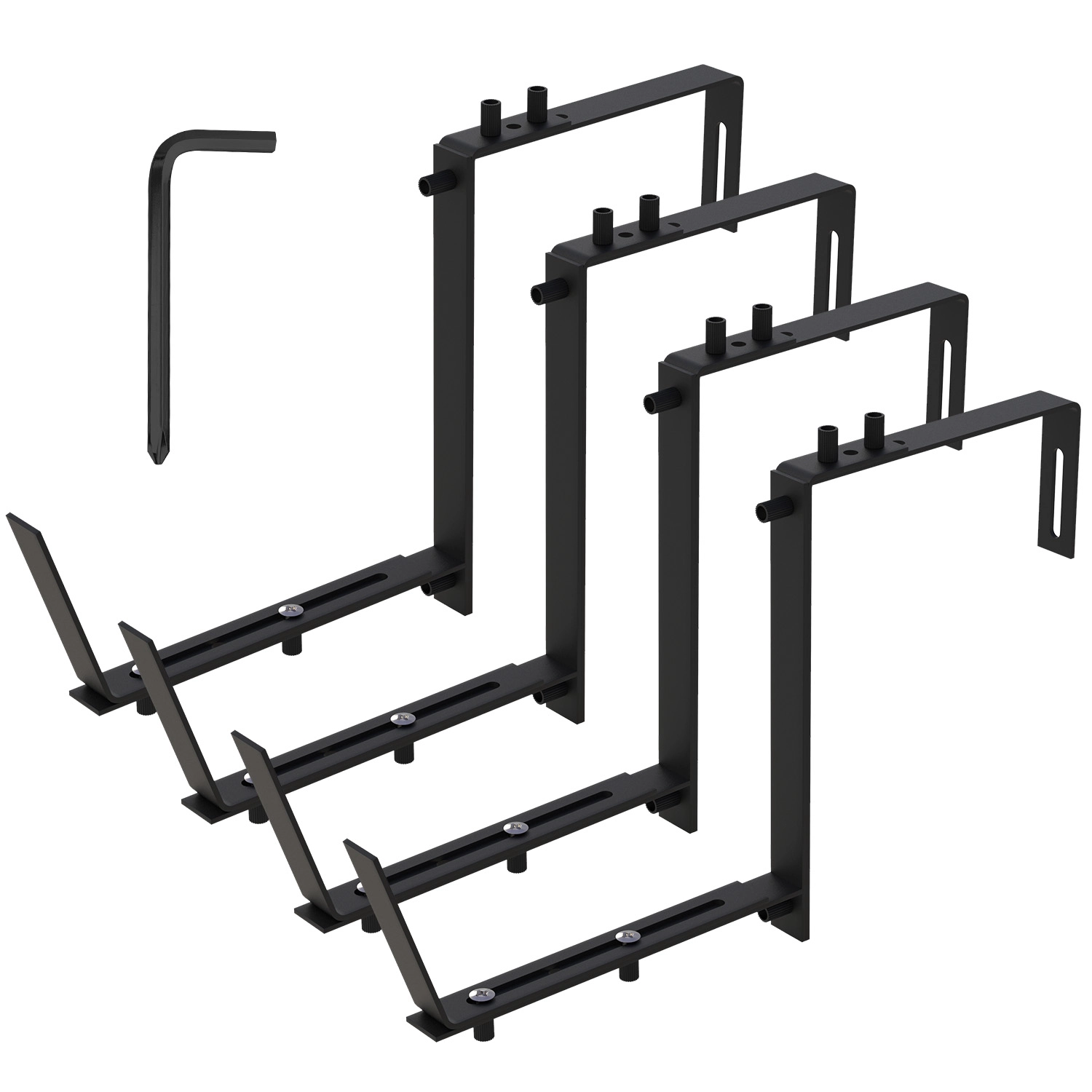 GBruno 4 Pcs Adjustable Planter Box Brackets