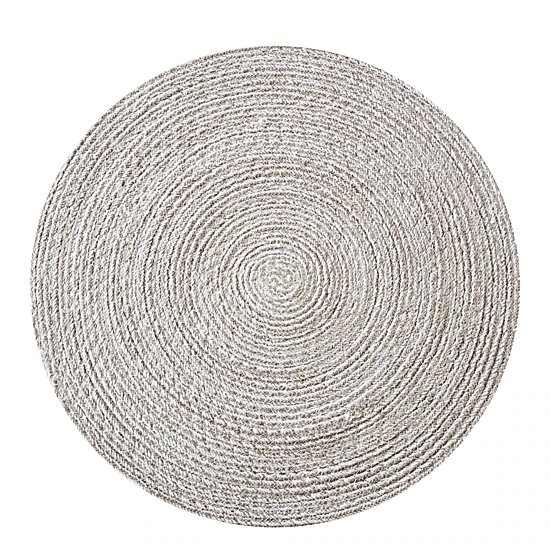 Sweet Home Collection Two Tone Cotton 15" Round Woven Placemat Sets 6-Pack