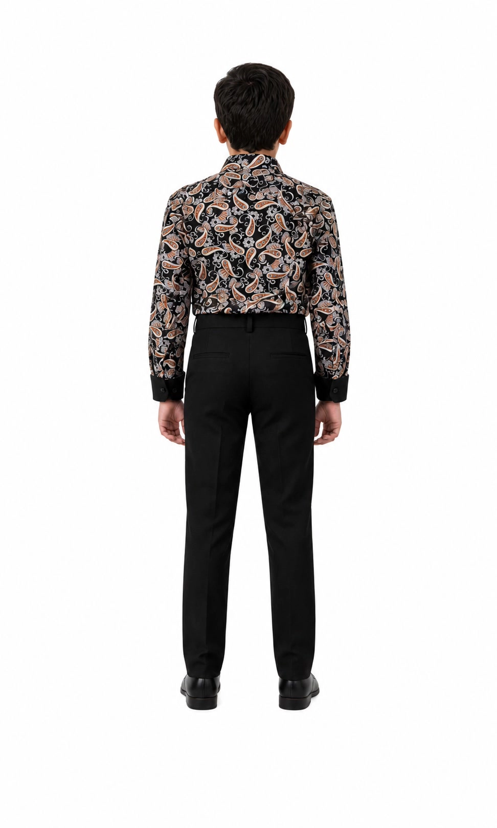 Elie Balleh Boys Slim Fit Paisley Sport Shirt