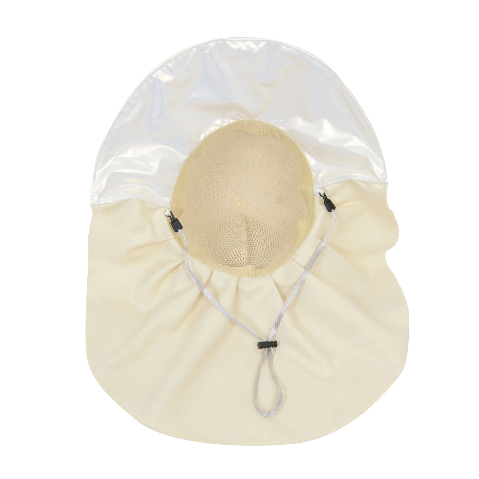 Anna-Kaci Womens Mesh Panel Wide Brim Sun Hat with Back Flap UV Protection and Tie Detail for Outdoor Activities