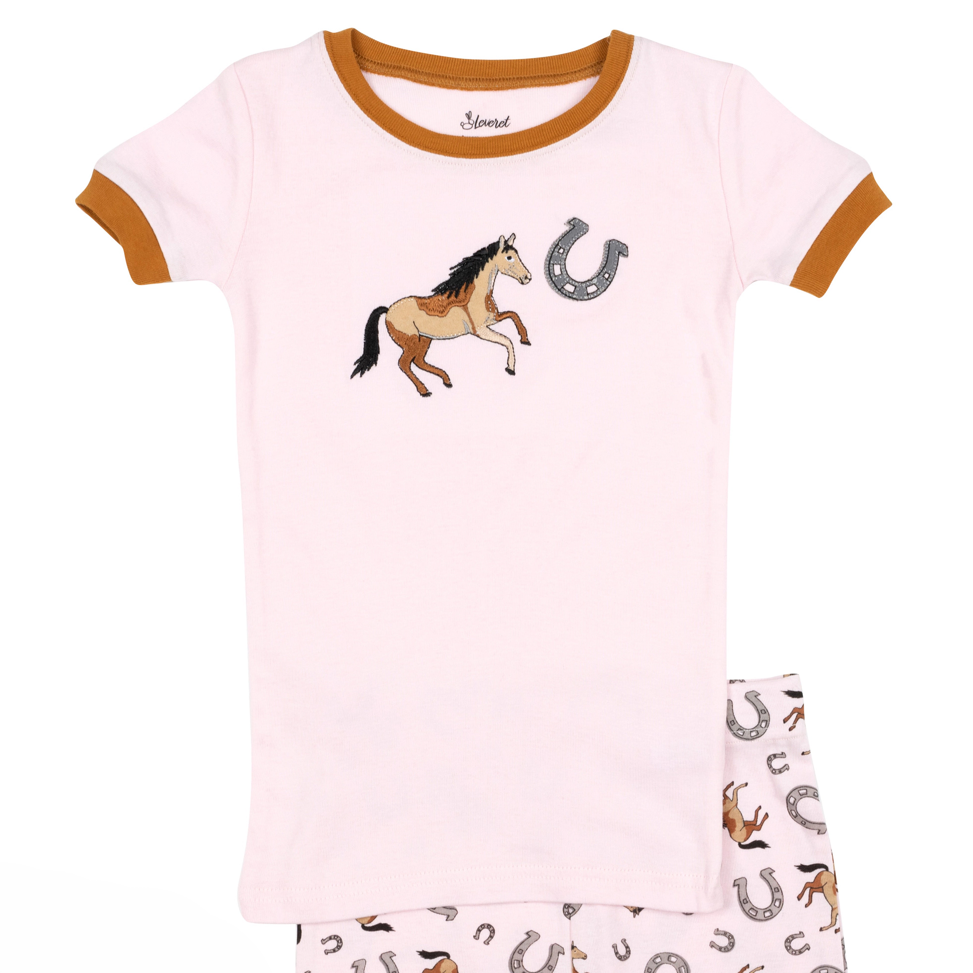Leveret Girl & Doll Matching Short Sleeve Cotton Animal Pajama Sets