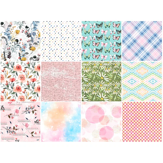 Wrapables 6x6 Decorative Single-Sided Scrapbook Paper for Arts & Crafts ...
