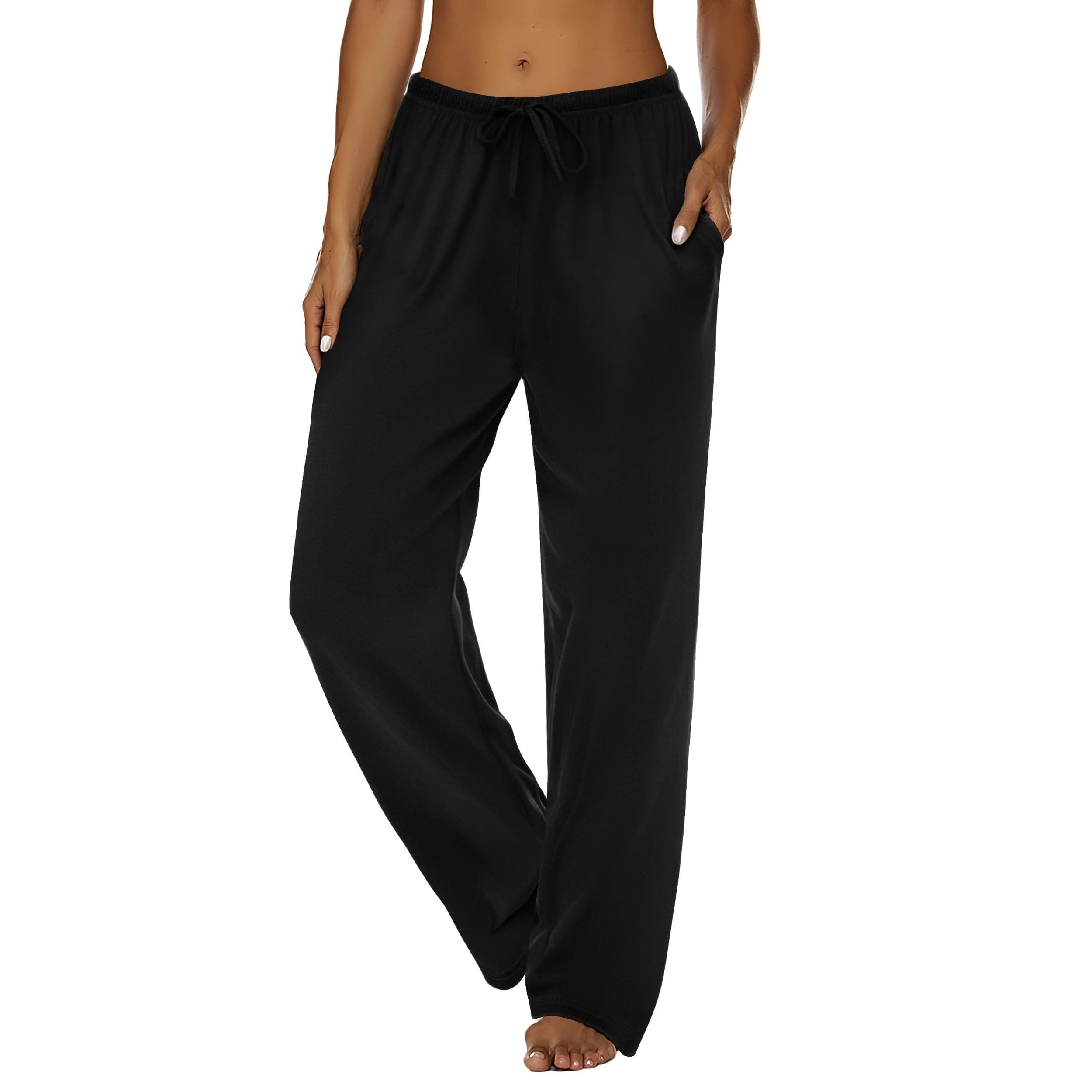 Ekouaer Women Pajama Pants Comfy Pj Bottom with Pockets Stretch Plaid Sleepwear and Medium