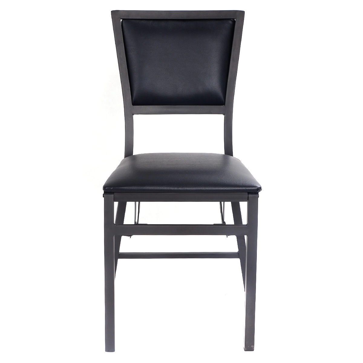 LJG Set of 2 Metal Folding Dining Chair with Space Saving Design