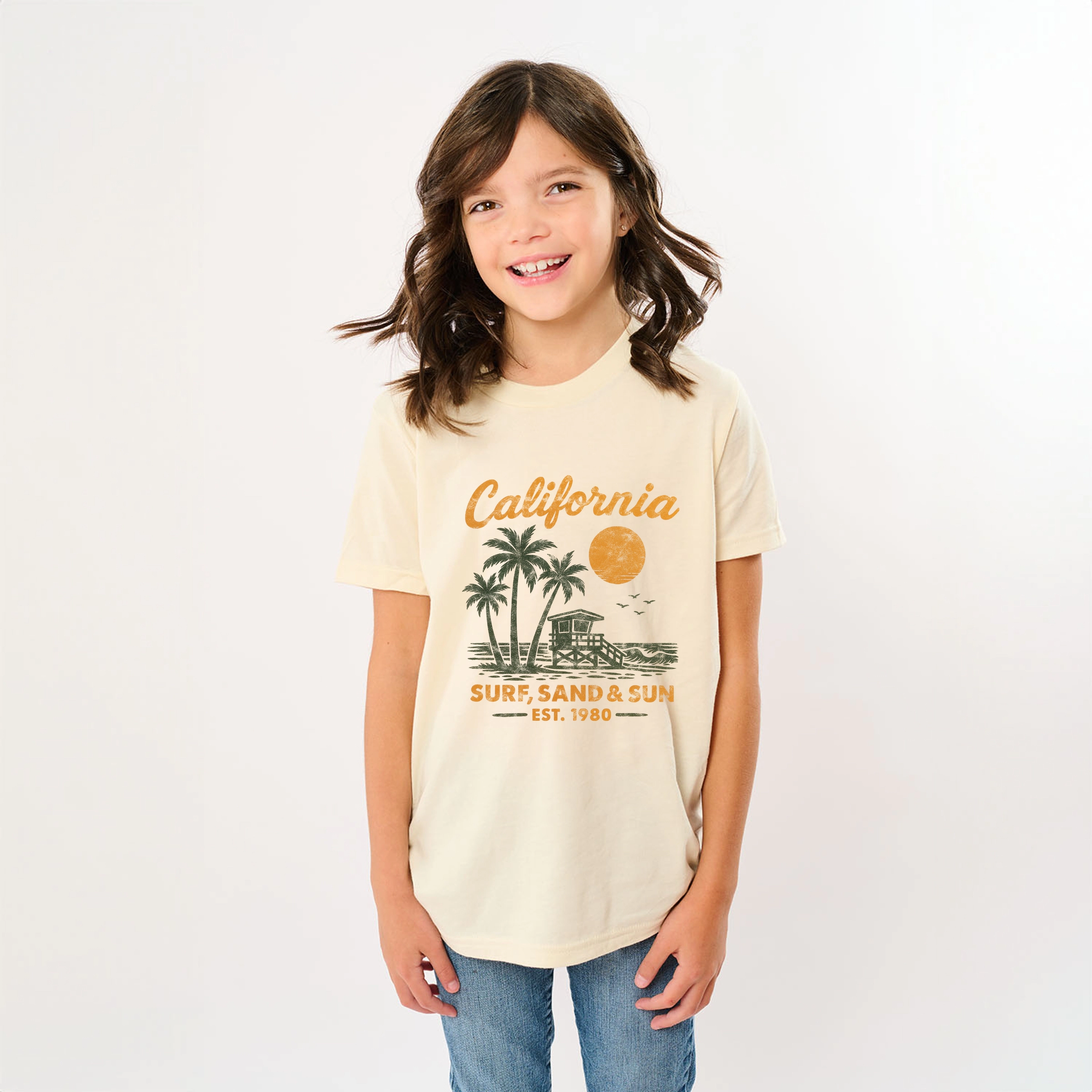 The Juniper Shop - California Surf, Sand & Sun Youth Short Sleeve Graphic T-Shirt