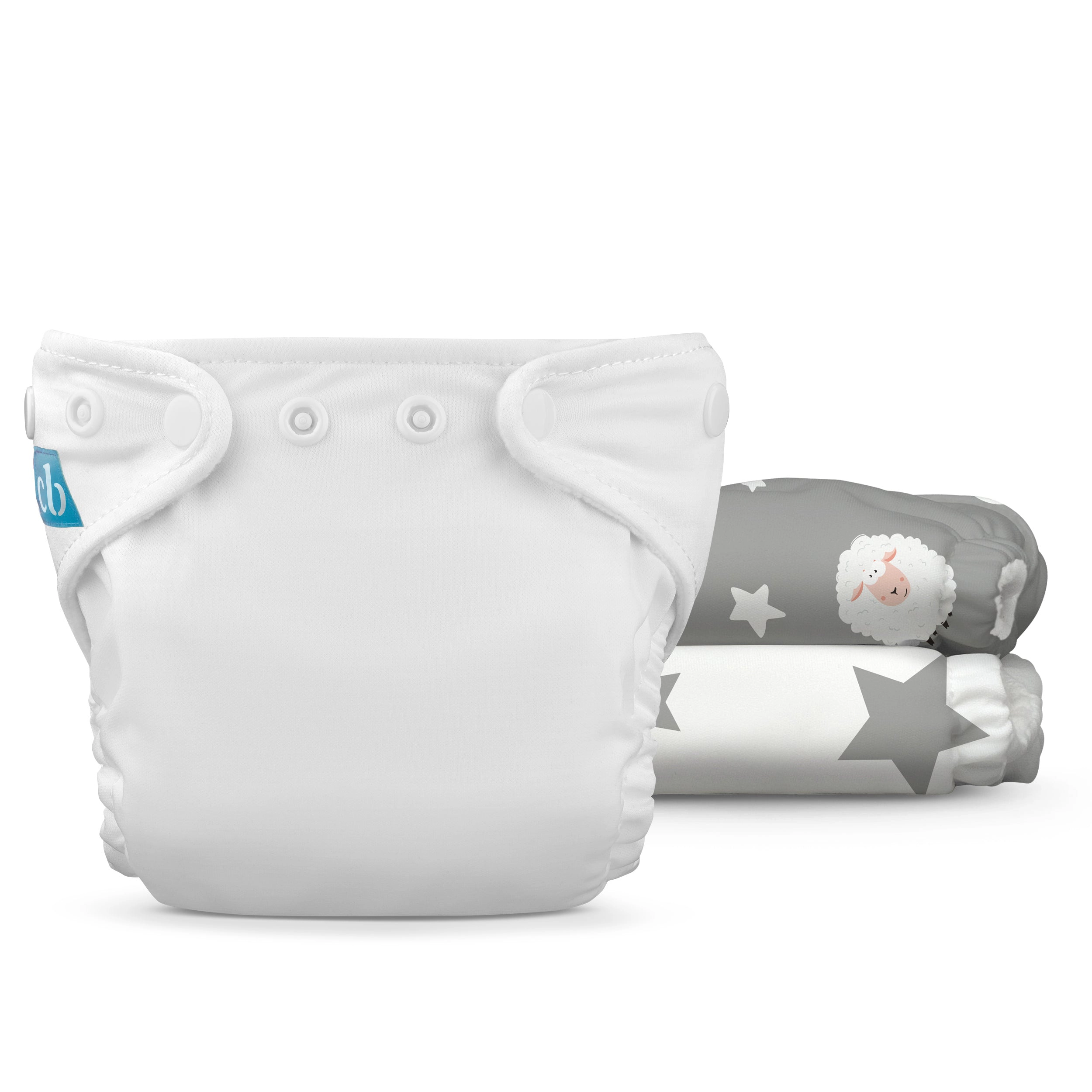 Charlie Banana Newborn Reusable Cloth Diaper Pack - Fleece Lined (3 Pack) - Night Nite