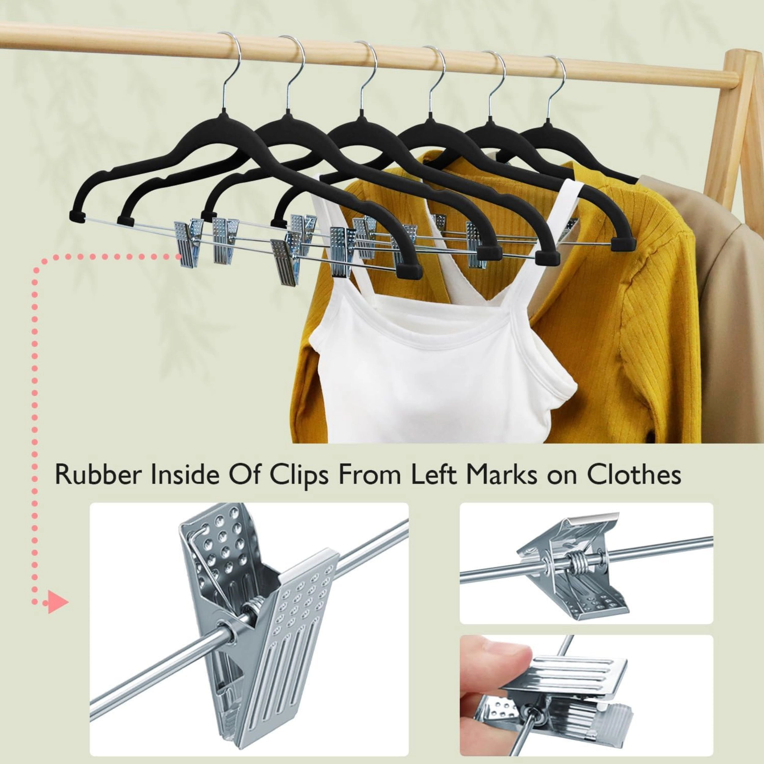Stock Preferred Pack of 28 Baby Velvet Hangers with Adjustable Clips 11.8 Inch Non Slip Kids Clothes
