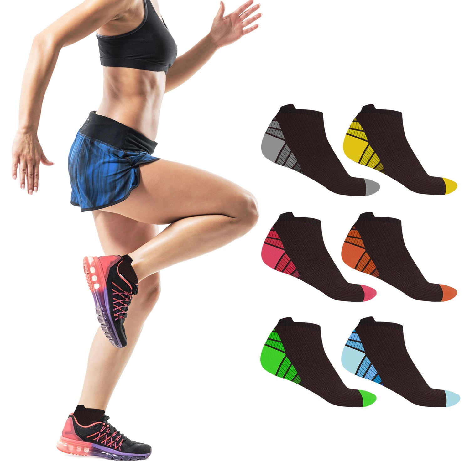 Extreme Fit Compression Socks - Ankle High For Running