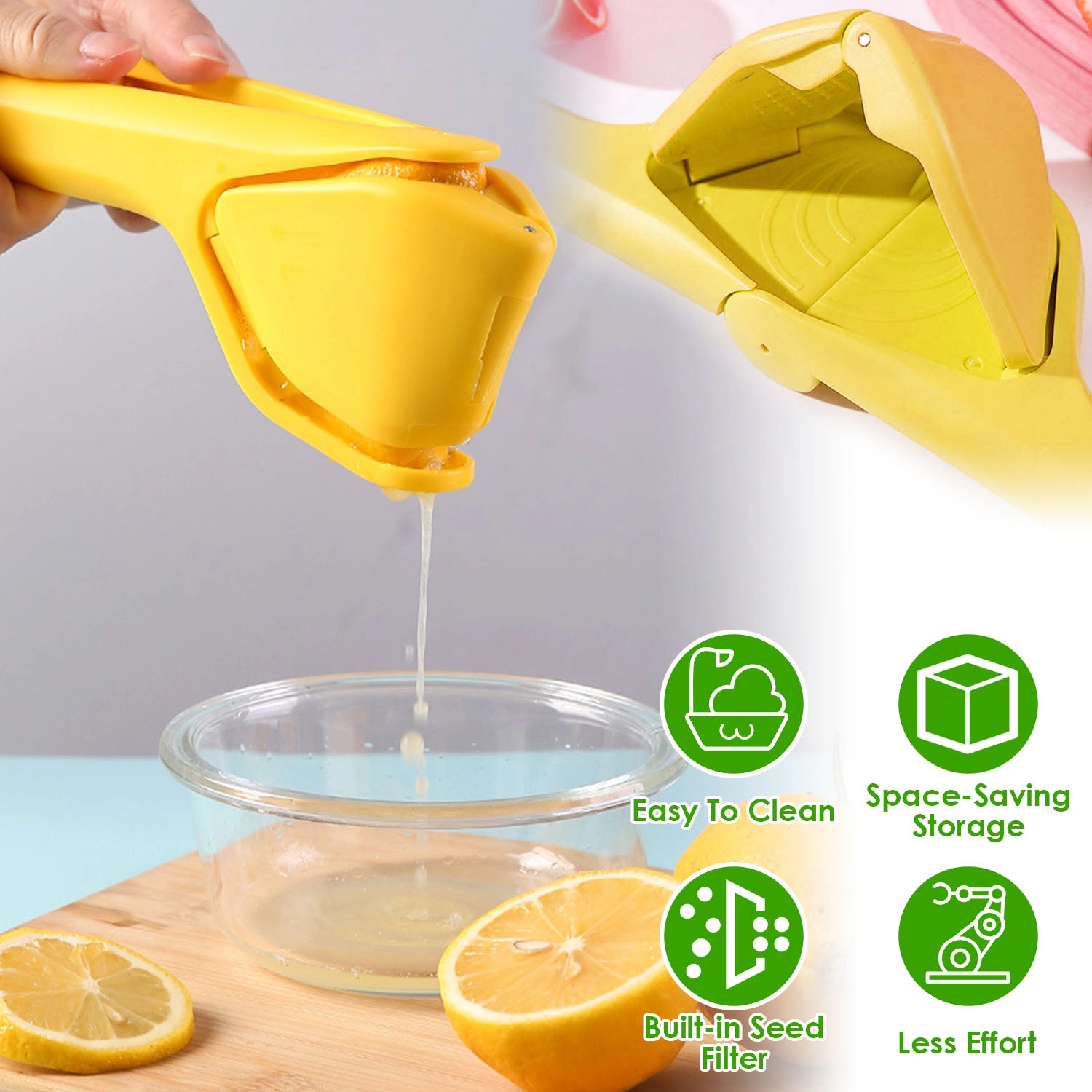 GBruno 2-Handed Foldable Manual Lemon Squeezer