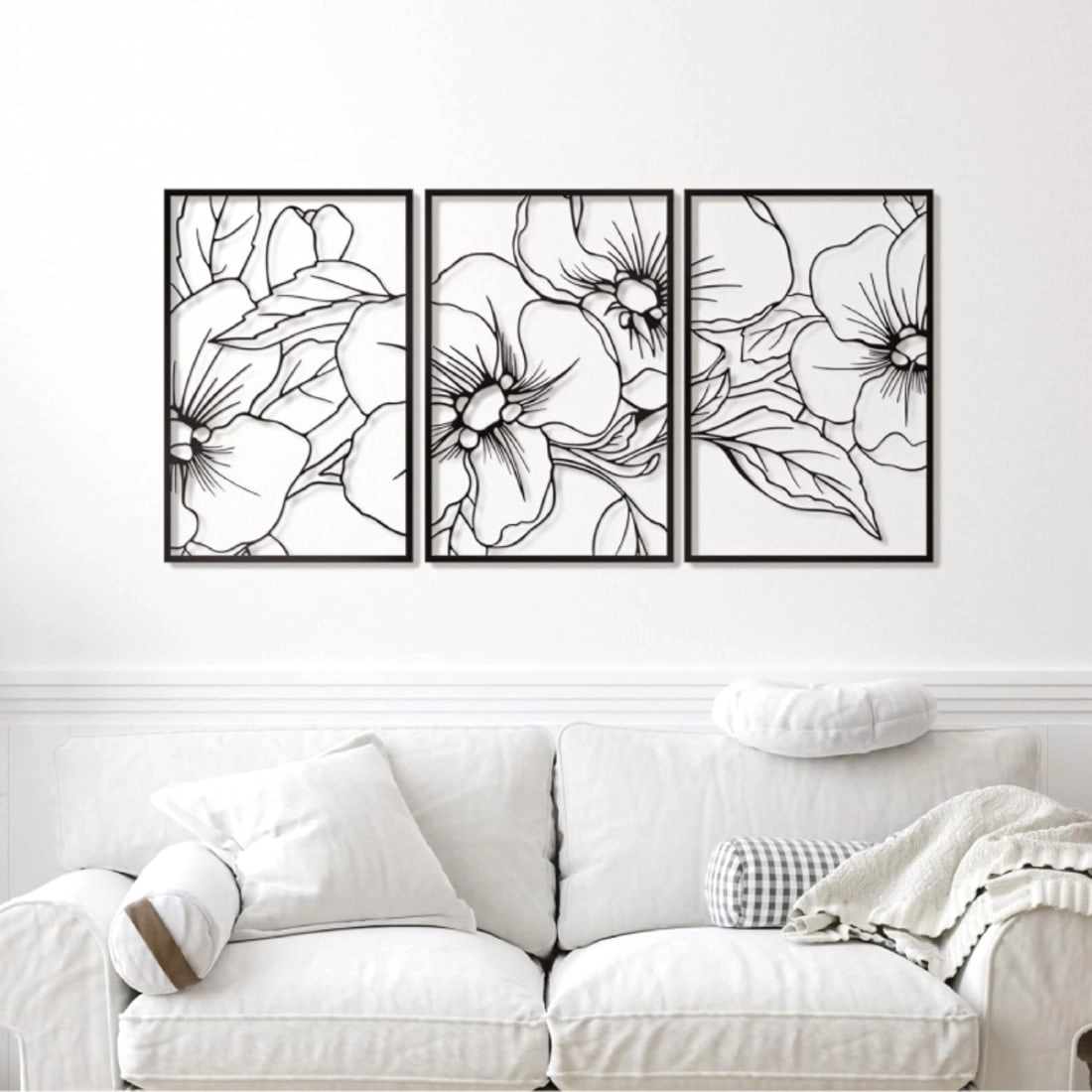 Living Hubss Minimalist Floral Single Line Wall Art