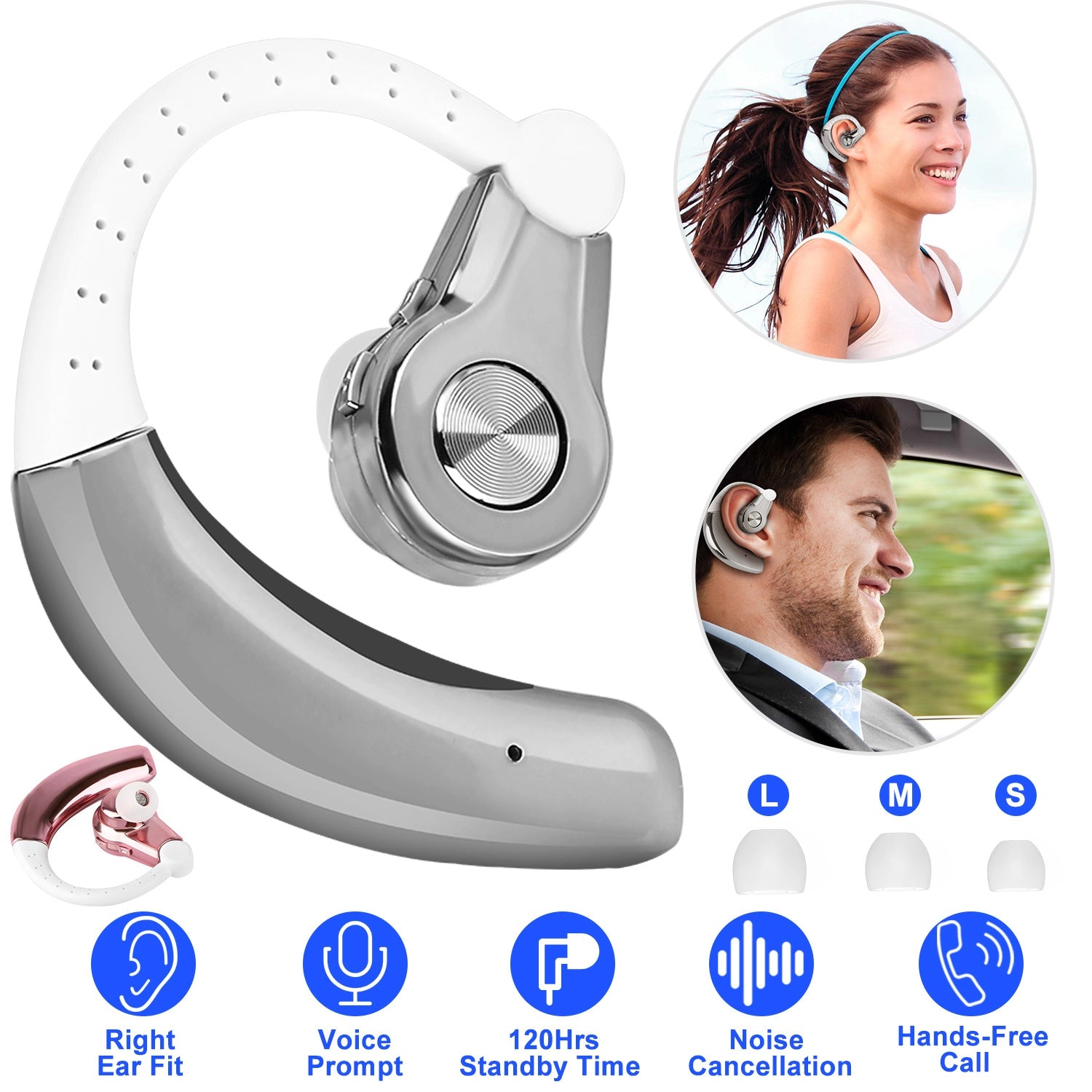 GBruno Wireless In-Ear Earpiece With Microphone