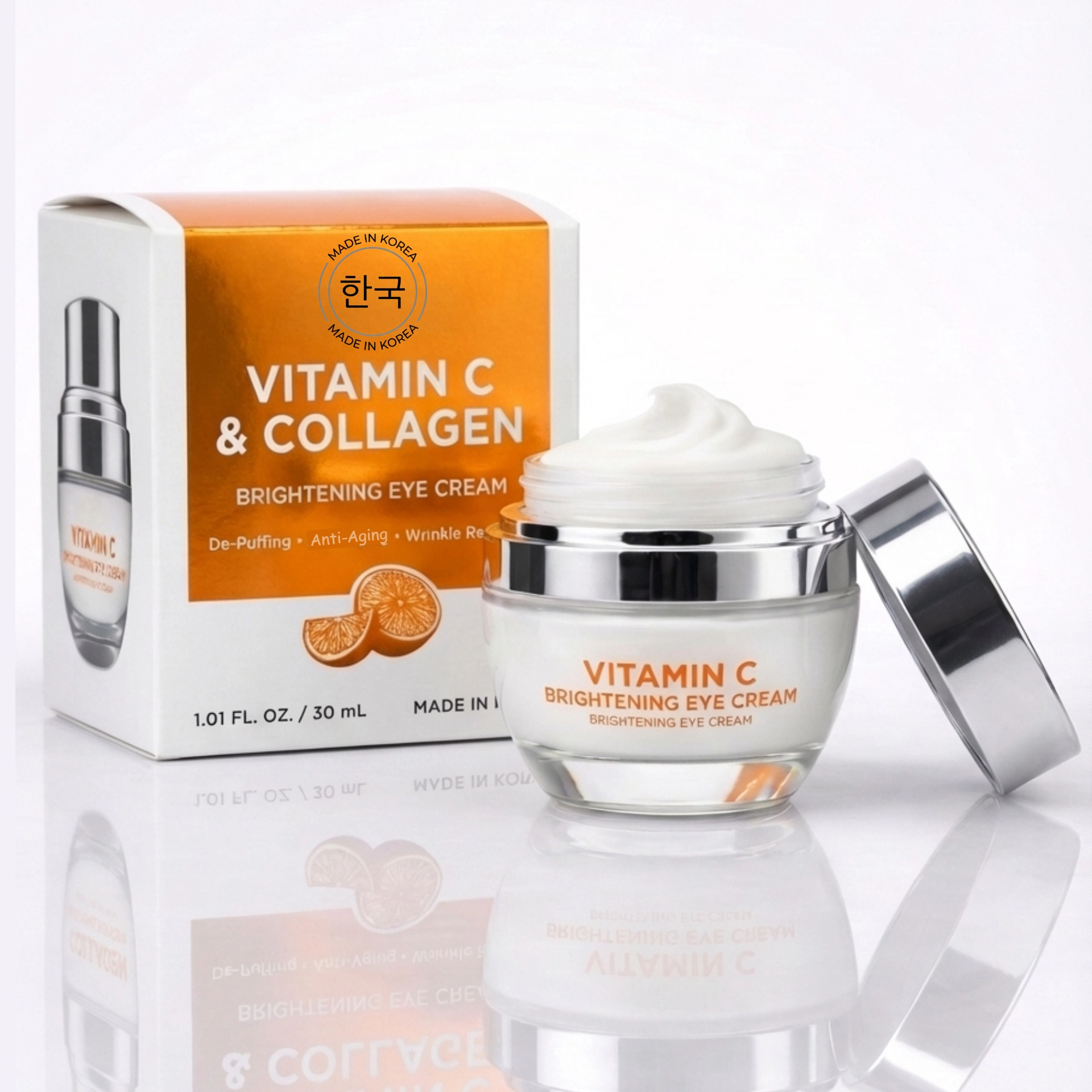 Lovery Vitamin C & Collagen Brightening Eye Cream - Korean Skincare Radiance & Firming Eye Treatment