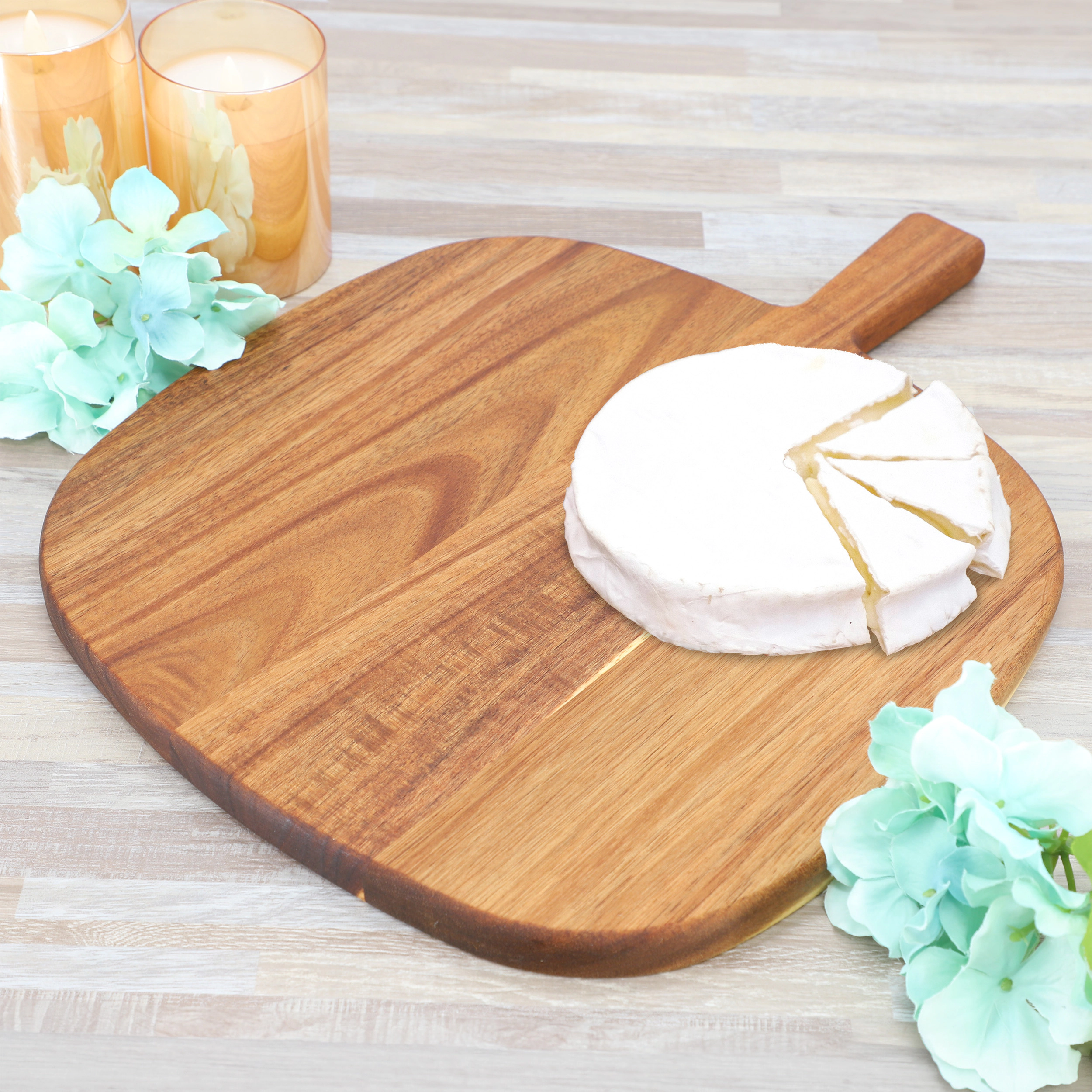 MegaChef 13 Inch Acacia Wood Serving Butcher Cutting Board with Handle